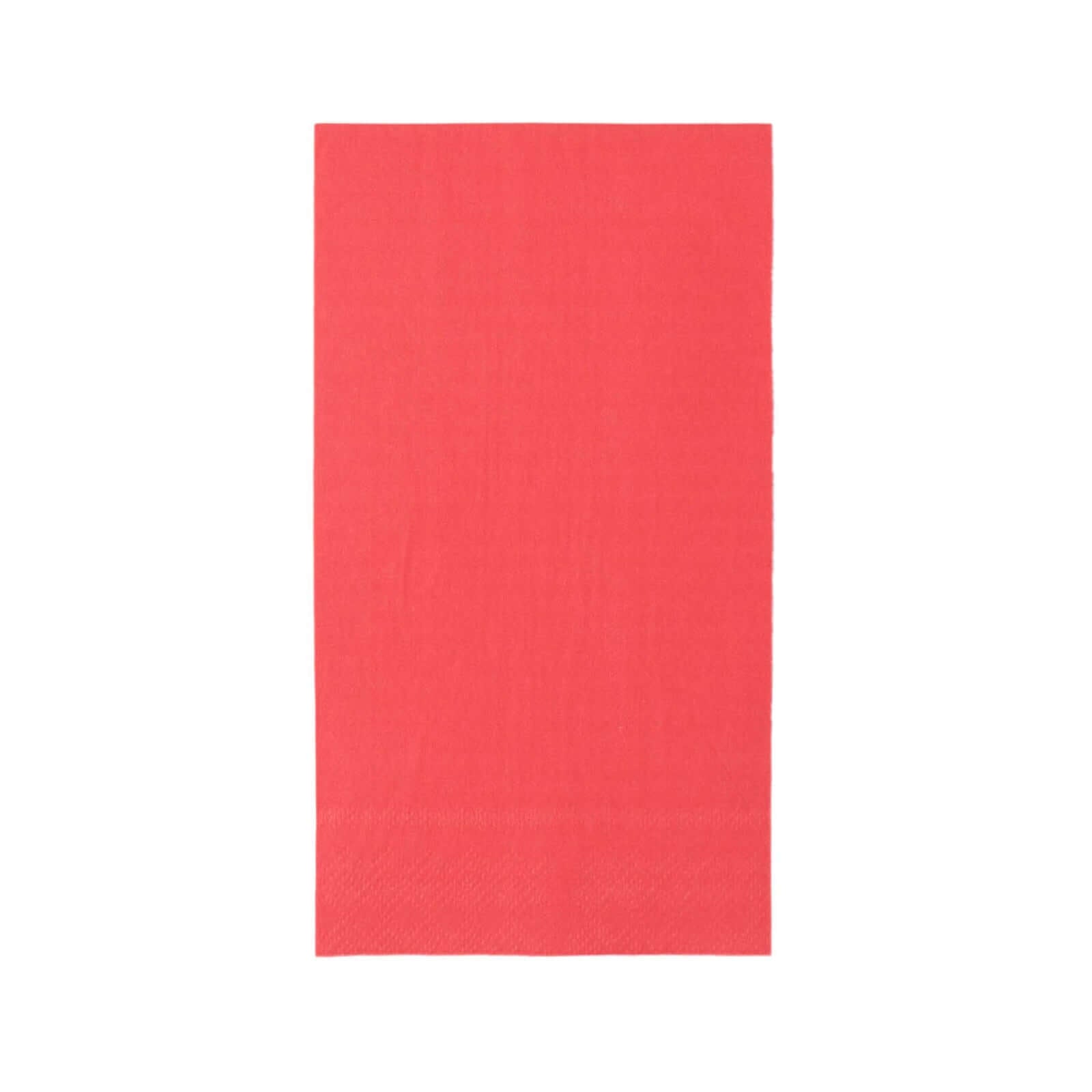 50-Pack Paper Napkins Soft Red - Disposable 2-Ply Cocktail and Beverage Napkins for Weddings