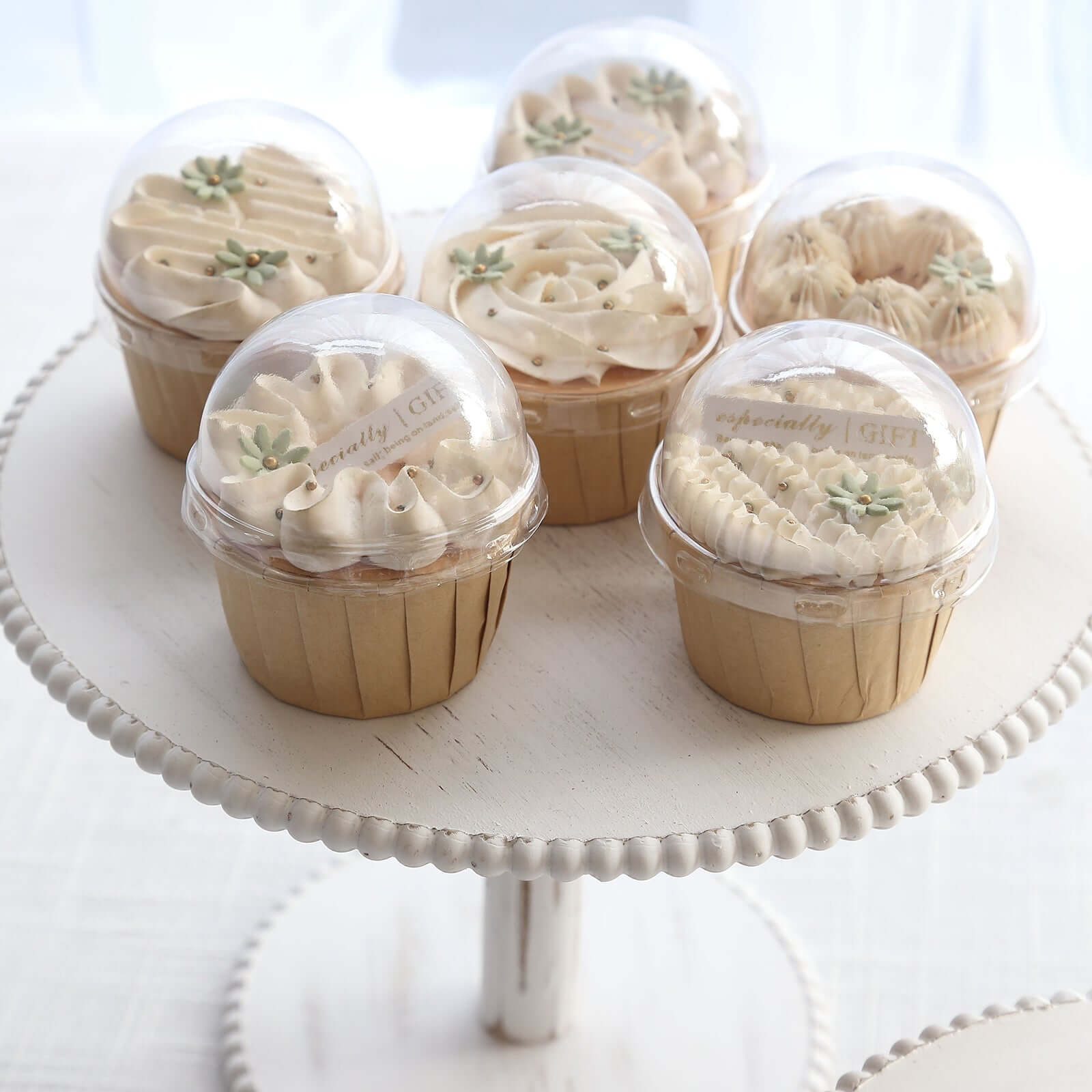 50-Pack Plastic Dome Lids For Cupcake Liners Clear - Food Safe Disposable Baking Cake Cup Lids for Dessert Buffets Bakery Displays & Party Favors 3"
