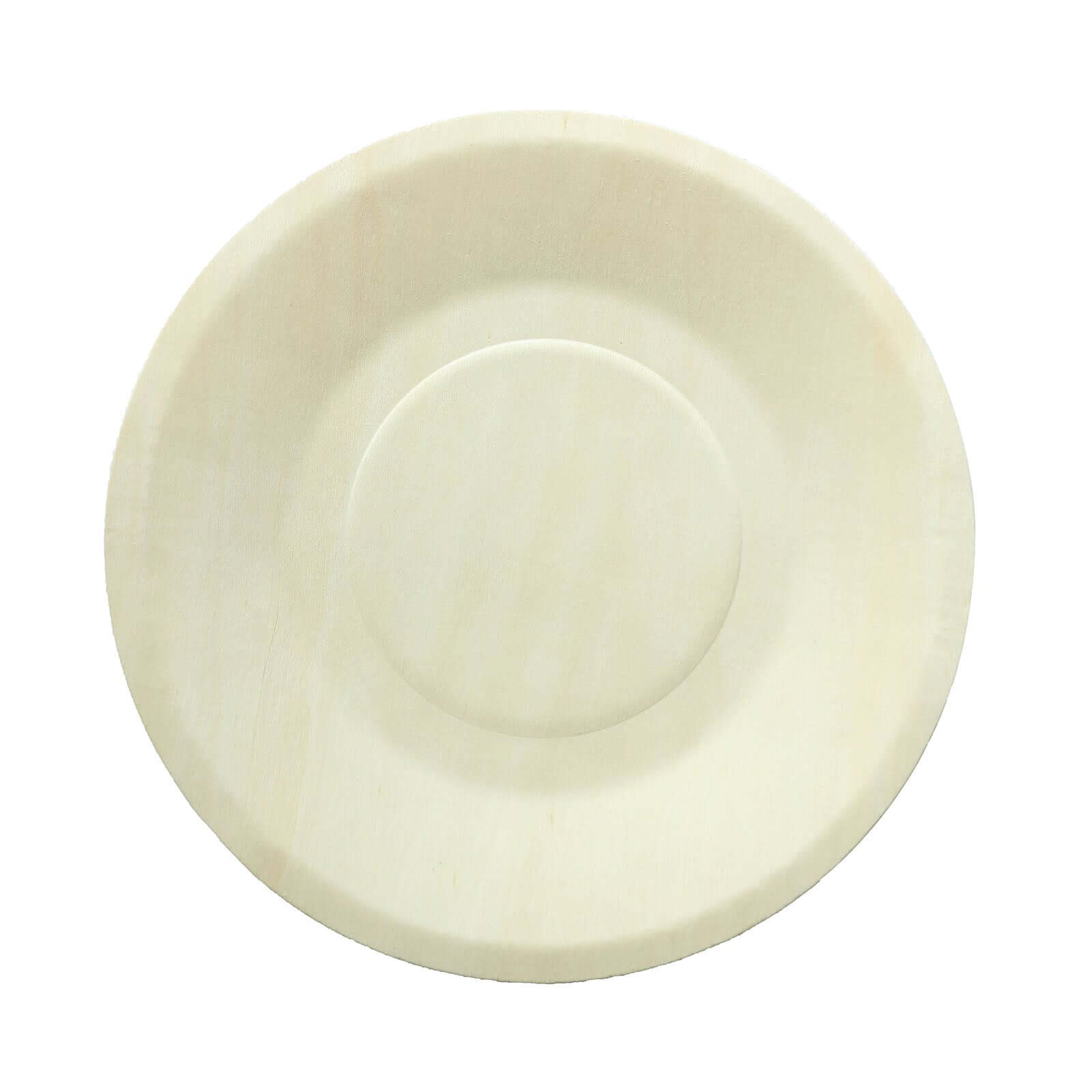 25-Pack Birchwood 9" Round Dinner Plates - Natural Eco Friendly Wooden Disposable Plates for Farmhouse-Style Events, Parties & Gatherings