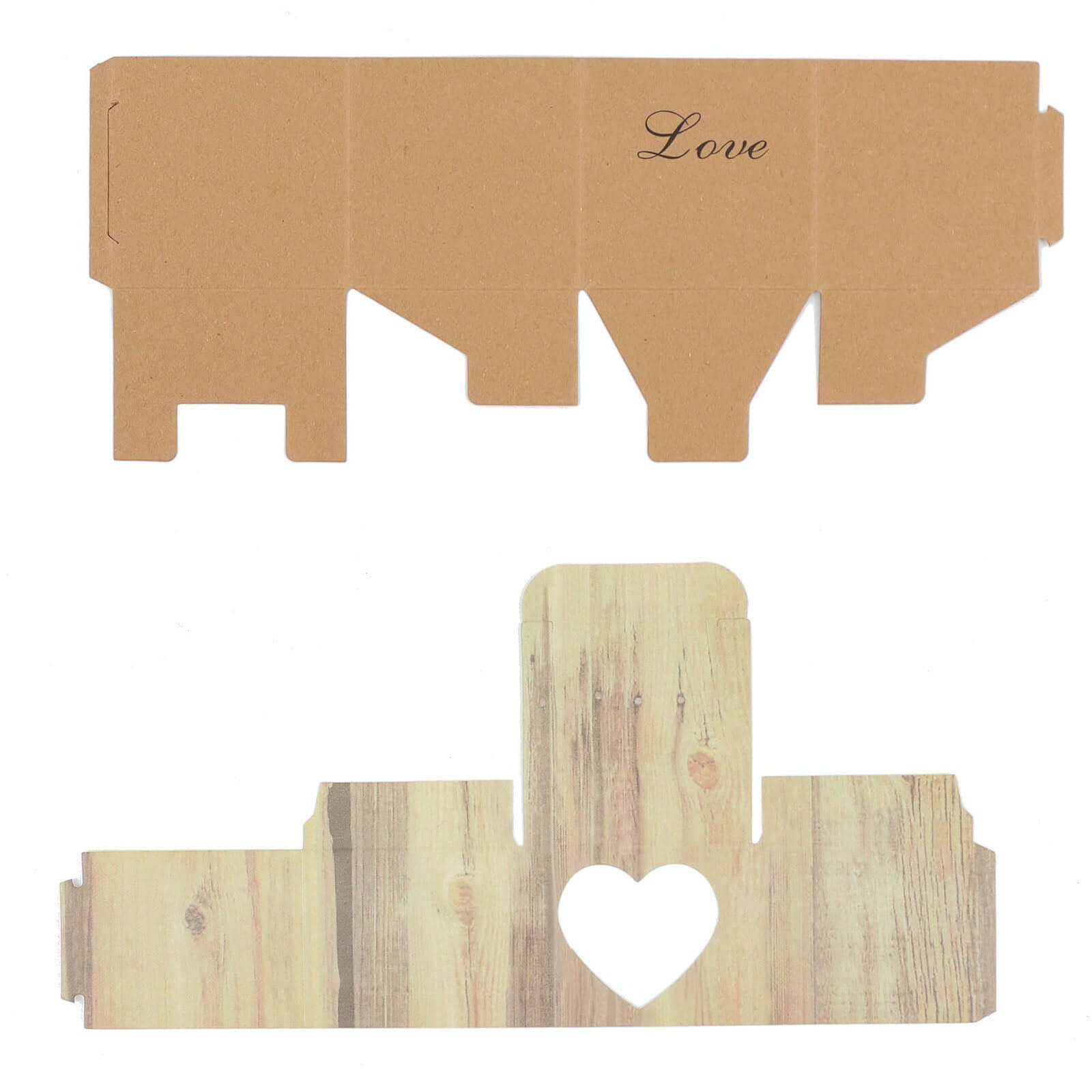 25 Pack 2.5" Rustic Wood Pattern Natural Brown Paper Candy Gift Boxes, Square Party Favor Boxes with Burlap Jute Twine and Love Heart Cut Out