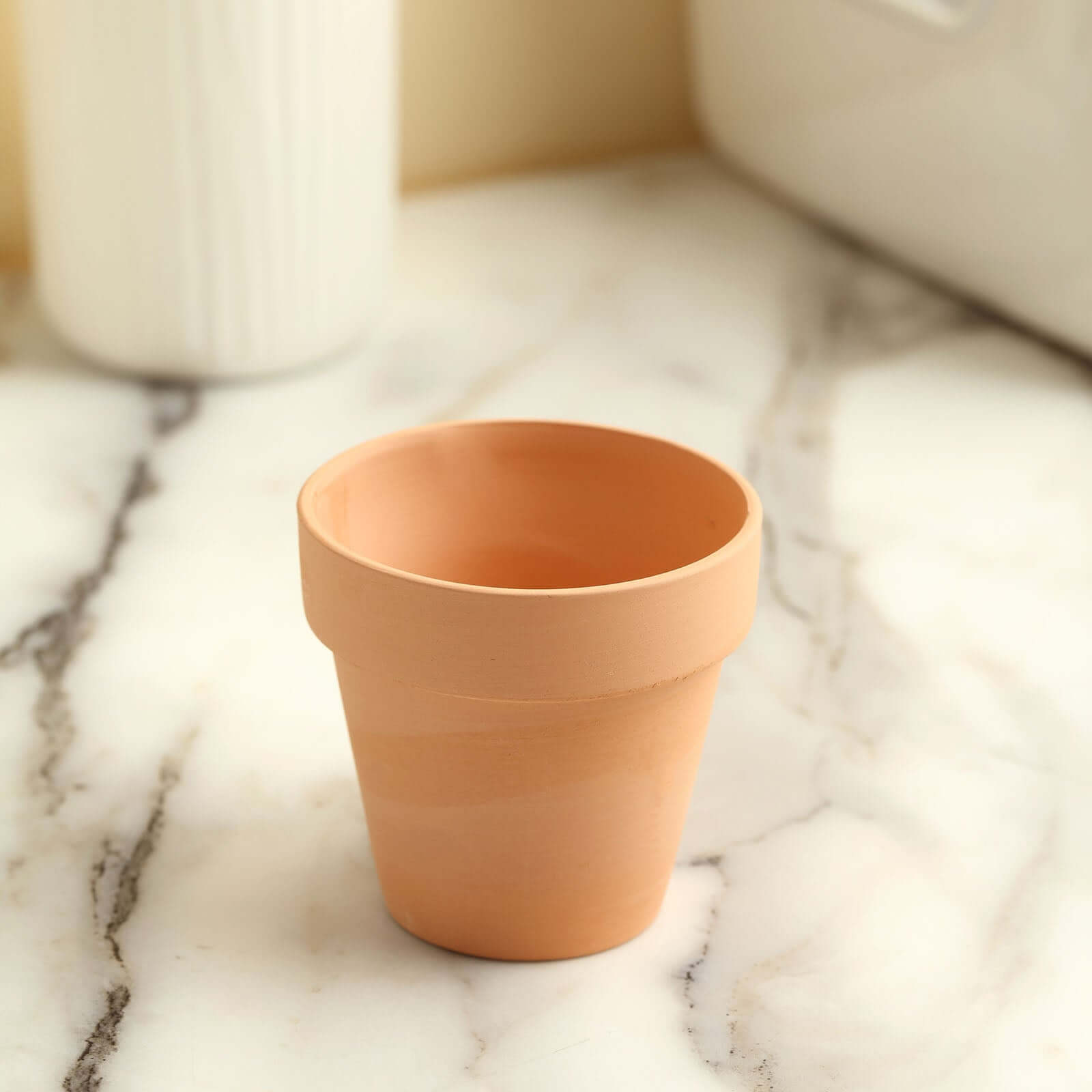 24-Pack Favor Buckets Mini Terracotta Pots Rust Design - Ceramic Clay Planters for Succulents and Cactus 2.5"