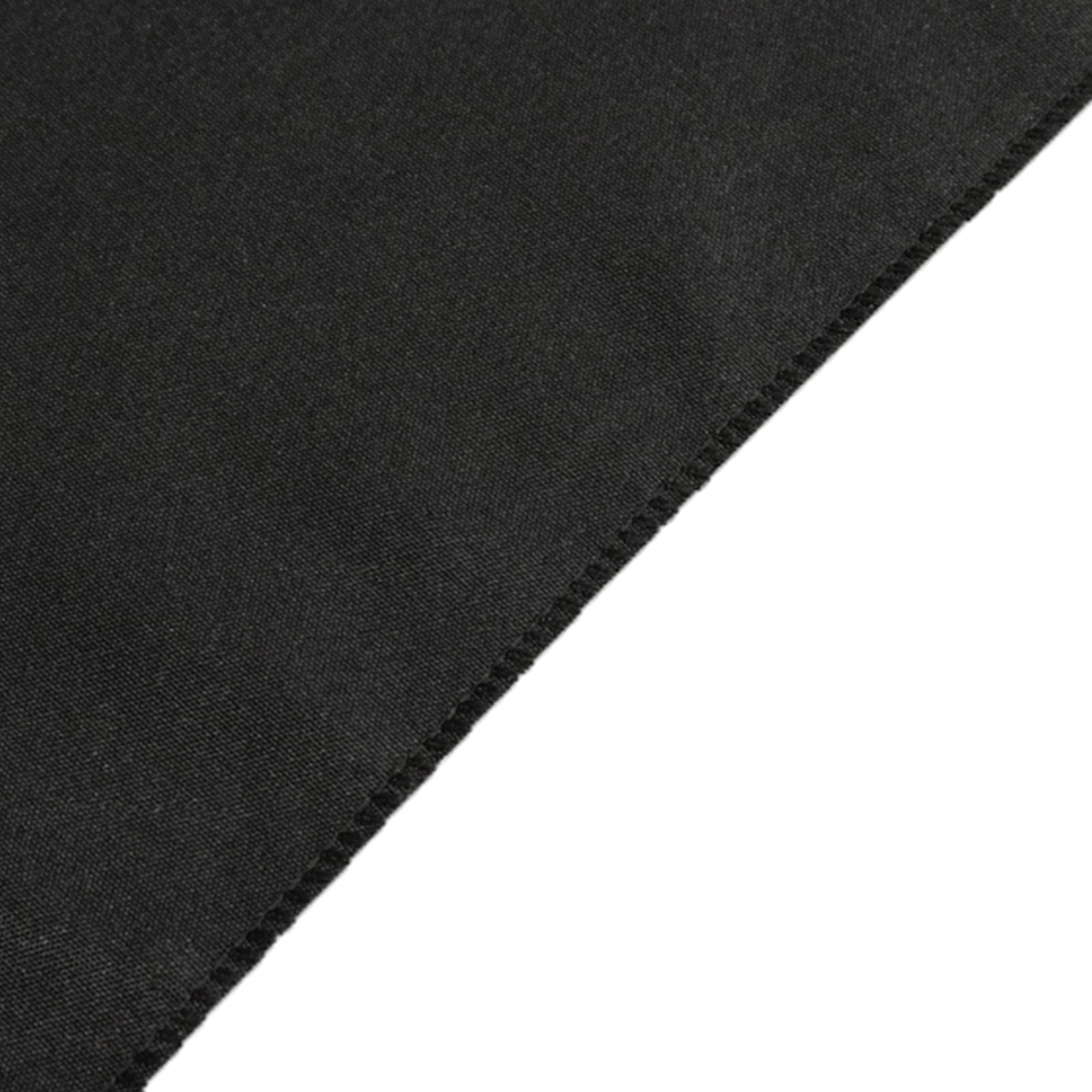 Fitted Polyester 72"x24"x42" Rectangle Tablecloth Black - Secure Fit for Elevated Tables