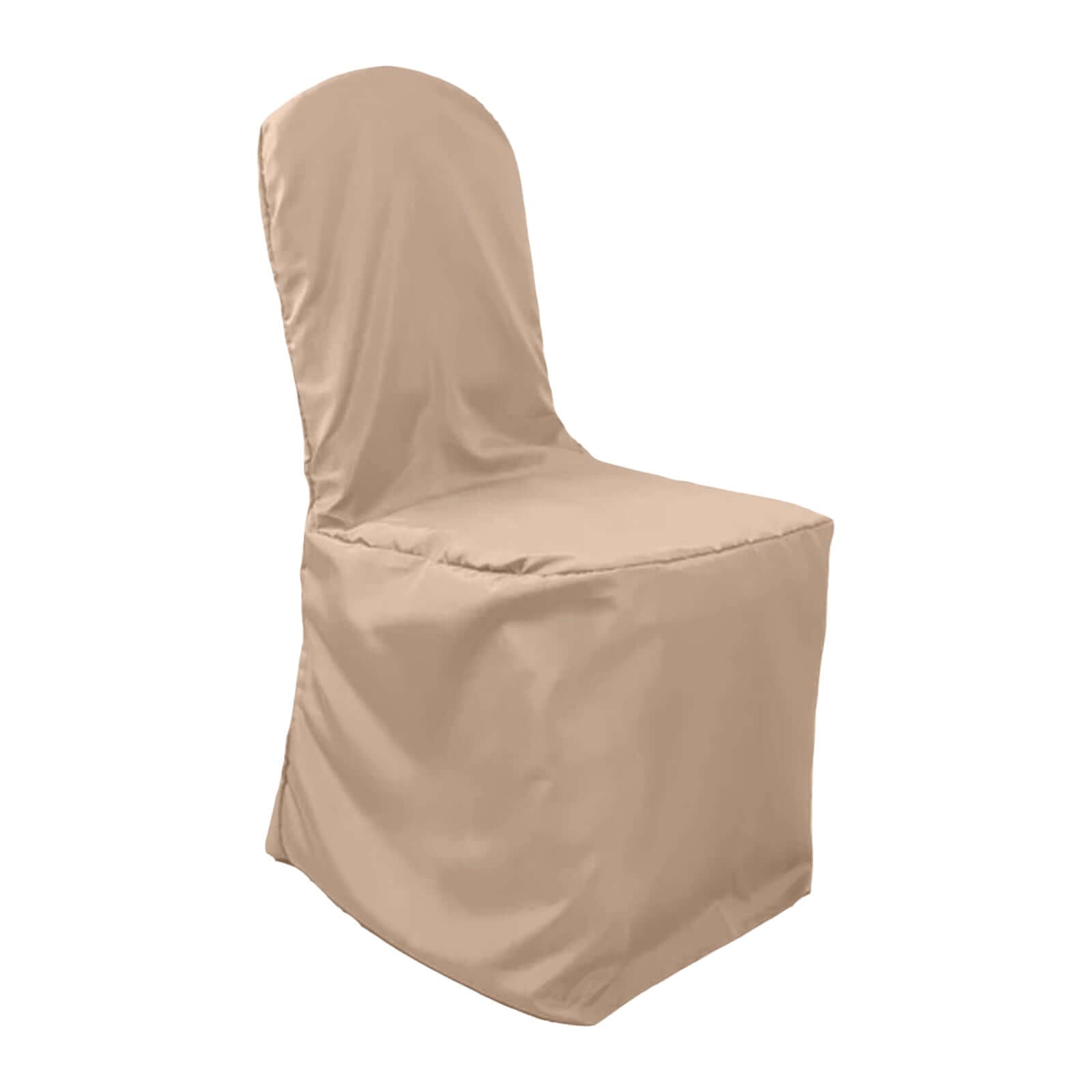 Polyester Slip On Banquet Chair Covers Nude - Stain-Resistant Reusable Durable Fabric