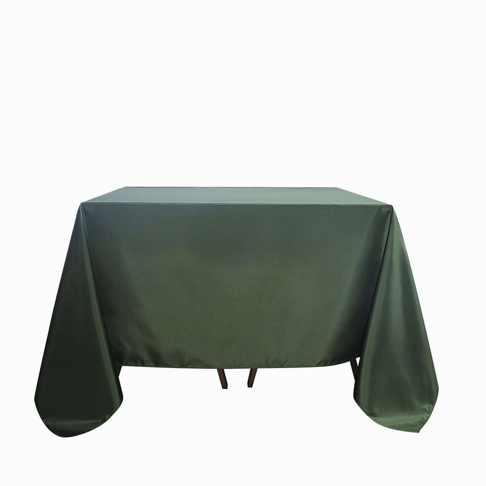 Polyester Square 90"x90" Tablecloth Olive Green - Wrinkle-Resistant & Durable Table Cover