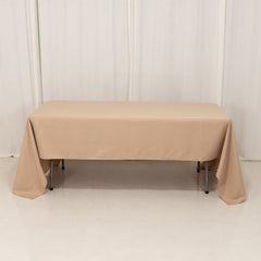 Premium Polyester 60"x126" Rectangle Tablecloth Nude - Stain-Resistant 220GSM Finish Table Cover