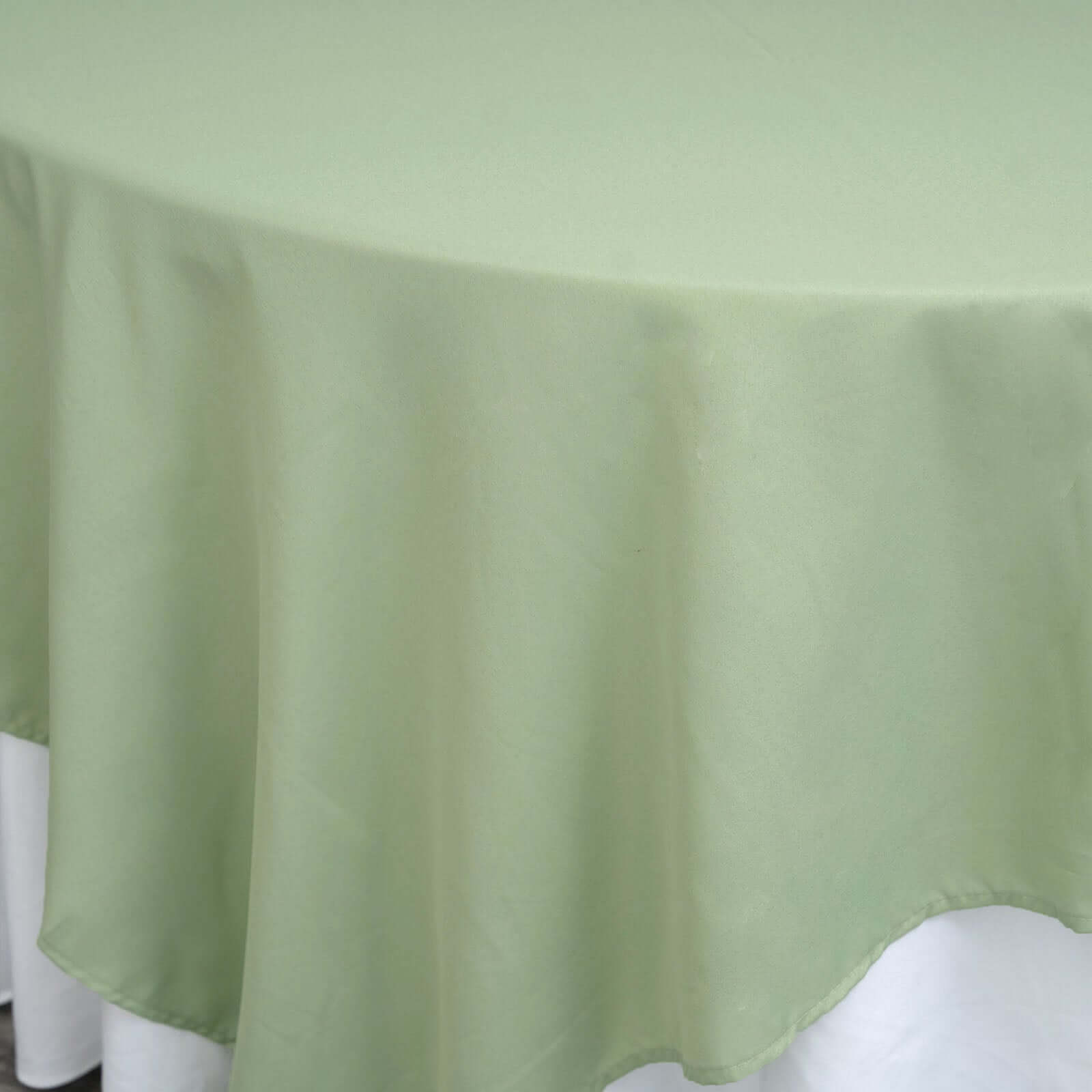 Polyester Square 90"x90" Tablecloth Sage Green - Wrinkle-Resistant & Durable Table Cover