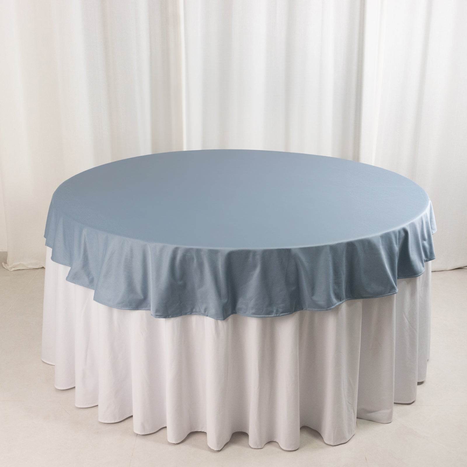 Polyester Square 90"x90" Tablecloth Dusty Blue - Wrinkle-Resistant & Durable Table Cover