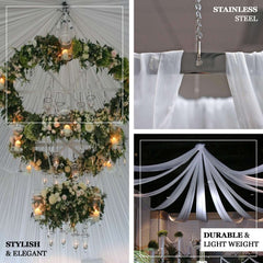 30" Hanging Hoop Ring Hardware For 12-Panel Ceiling Drapes and FREE Tool Kit