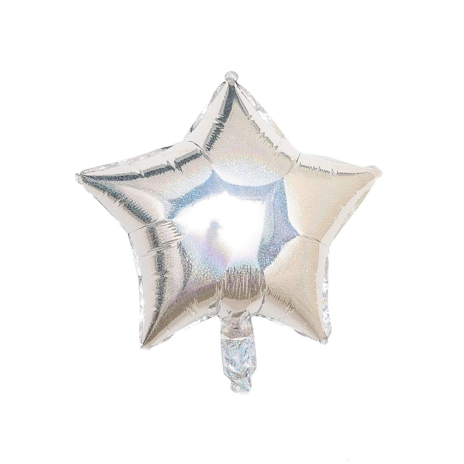 2 Pack 16" 4D Shiny Silver Star Mylar Foil Helium or Air Balloons