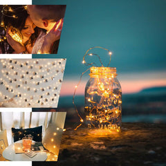 20 LED Micro Fairy String Lights Starry Bright Design Warm White - Battery Operated Party Accent 90"