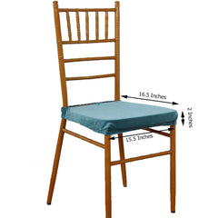 Velvet Chair Cushion Protector Stretch with Tie for Dining Chairs Teal - Durable Cover for Formal Gatherings