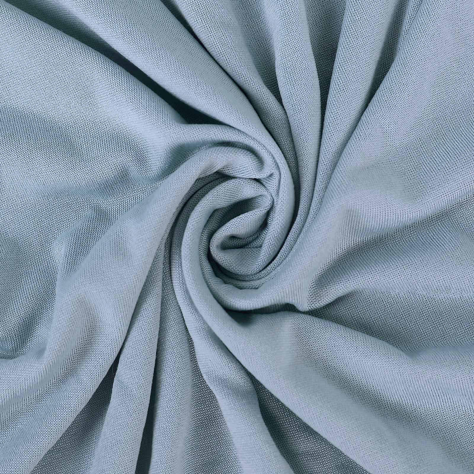 Spandex Chair Cover for Banquet Chairs Dusty Blue - Stretch 160GSM Fabric with Slip-On Slipcover