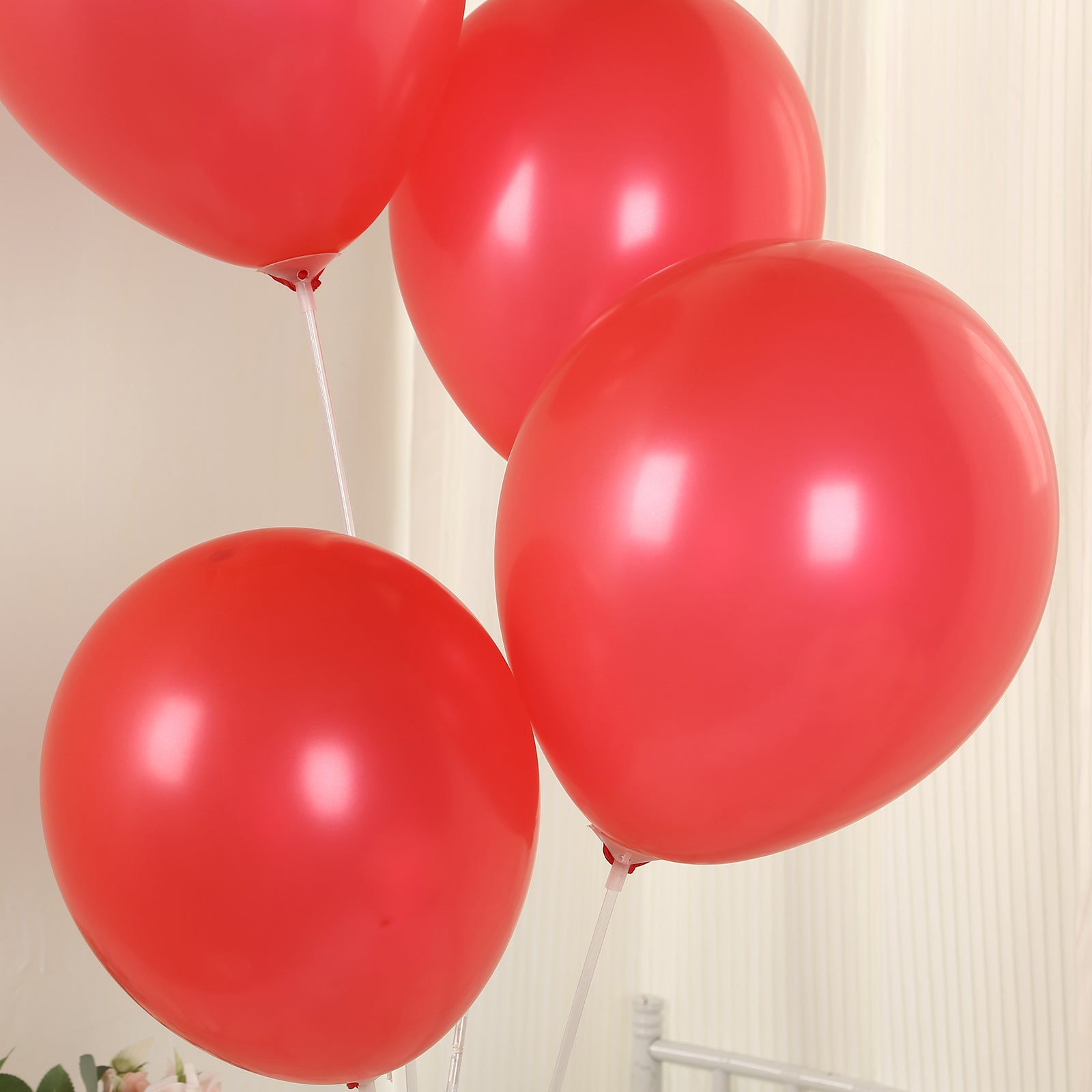 50 Pack Red Biodegradable Balloons, 12" Thickened Extra Strong Eco-friendly Latex Helium Party Balloons