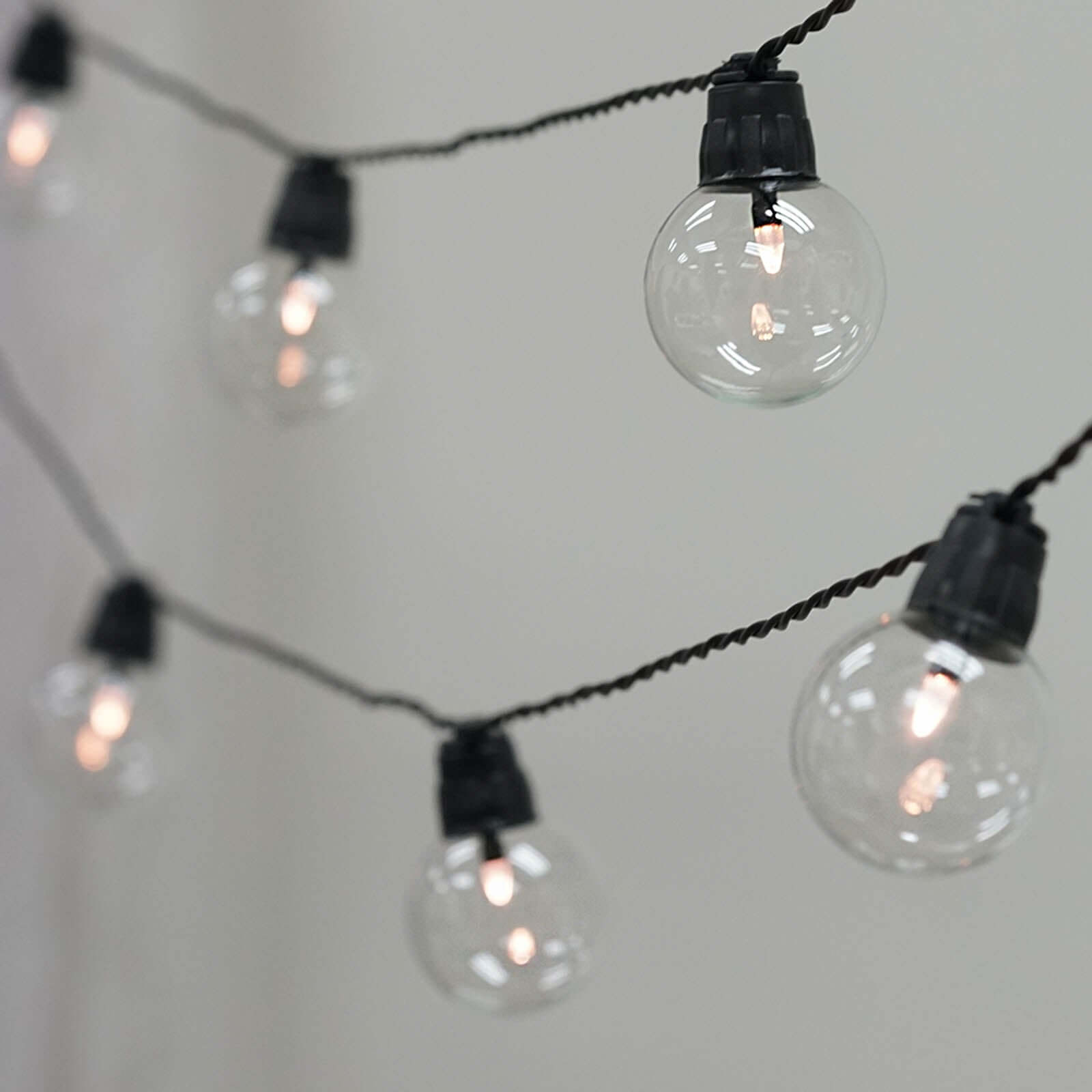 25-Pack LED String Lights 8-Mode Clear Warm White - Waterproof Remote Operated Outdoor/Indoor Bulbs 26ft