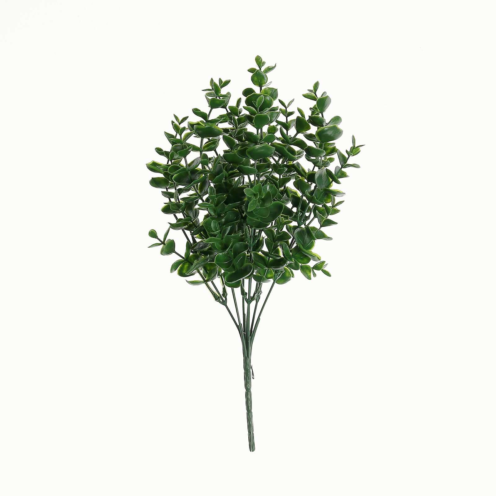 3 Stems 13" Artificial Eucalyptus Bush, Faux Greenery Bouquet Plants