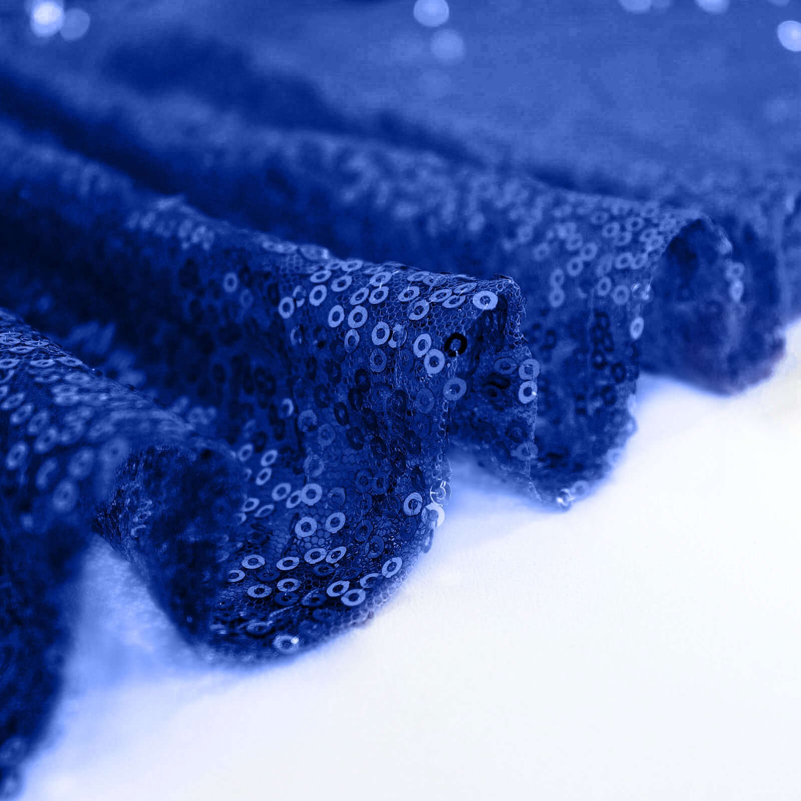 Sequin 120" Round Tablecloth Royal Blue - Seamless Glittering Table Cover