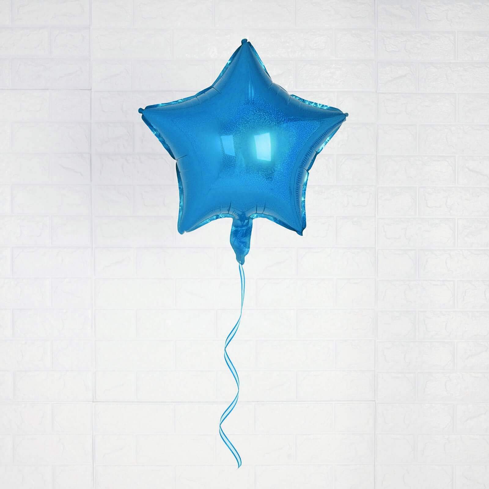 2 Pack 16" 4D Royal Blue Star Mylar Foil Helium or Air Balloons