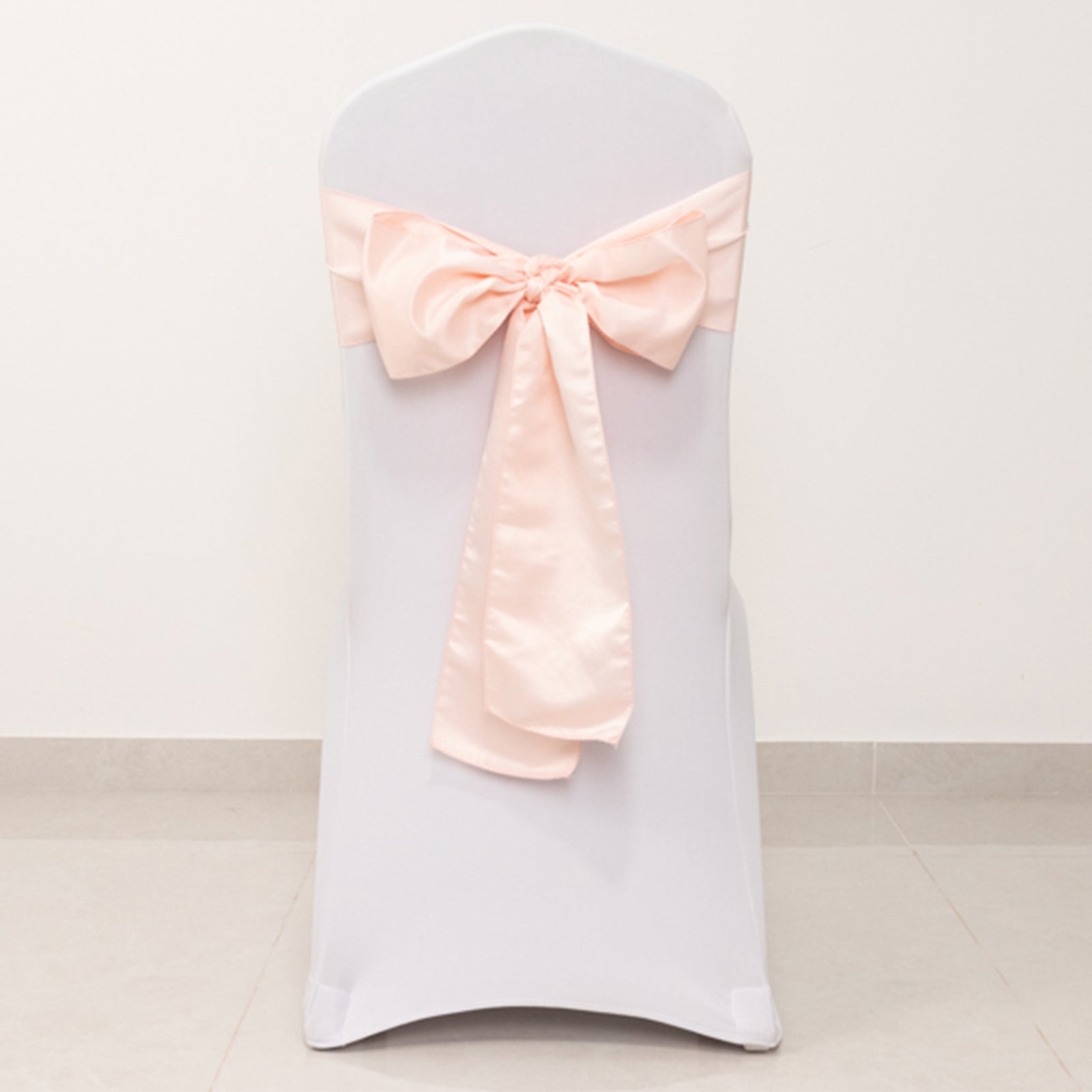 5 Pack Lamour Satin 6"x106" Chair Sashes Blush - Stylish Reusable Decorative Bows