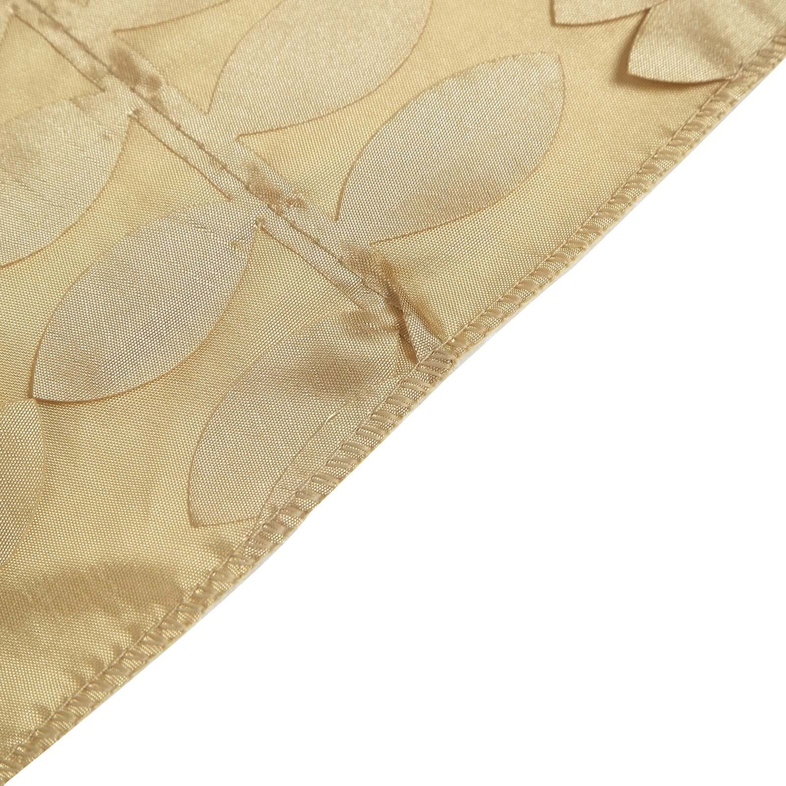 Taffeta 54"x54" Table Overlay Square Tablecloth Champagne 3D Leaf Petal Table Cover
