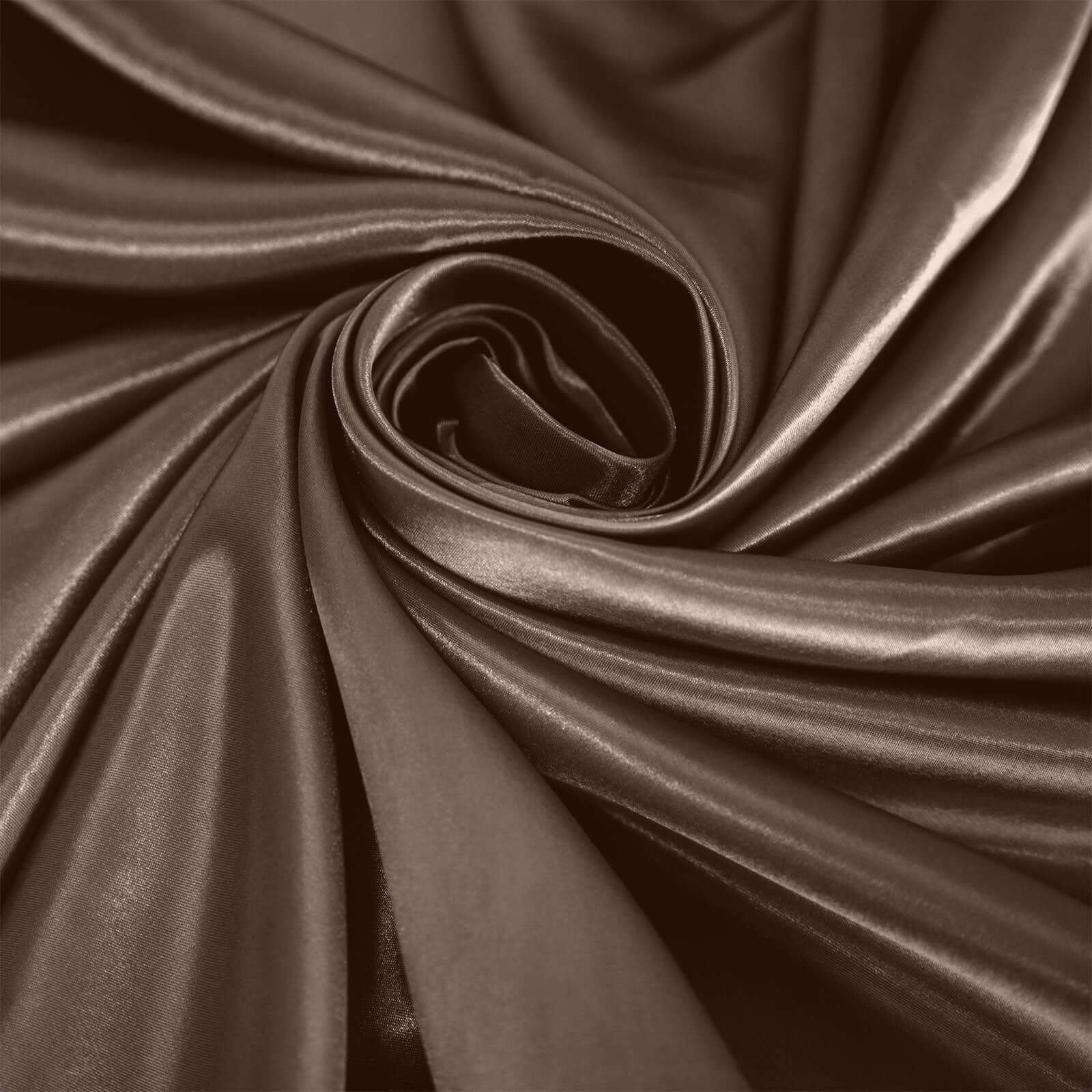 Satin 120" Round Tablecloth Chocolate - Stylish Seamless Table Cover