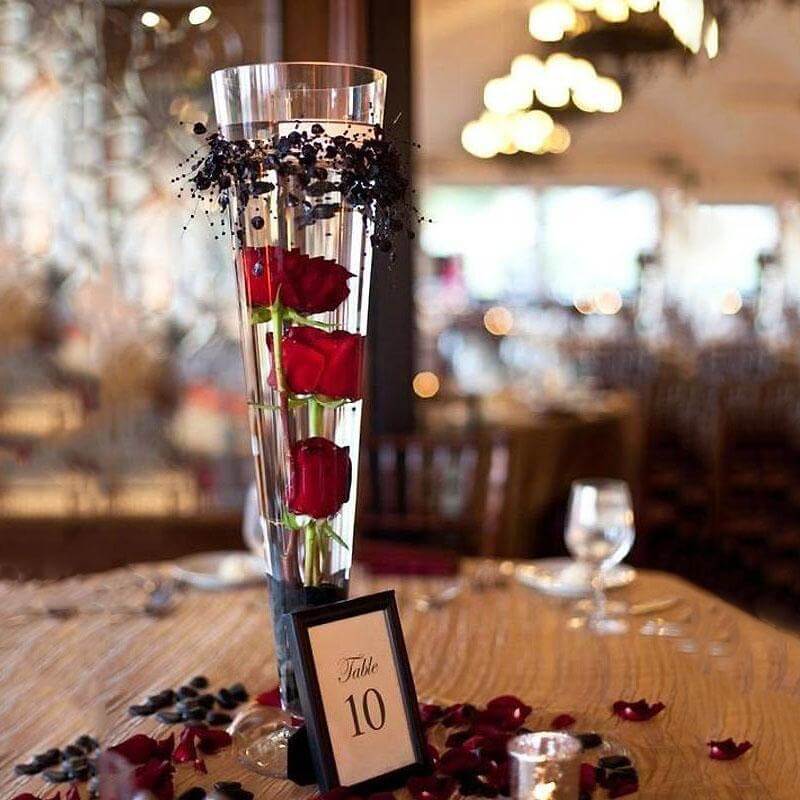 12-Pack Glass Trumpet Vases Clear - Durable Design for Upscale Event Displays 20"