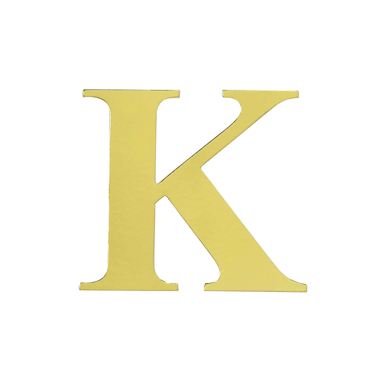 4 Pack 5" Metallic Gold Alphabet Stickers Banner, Customizable Stick on Gold Letters - K