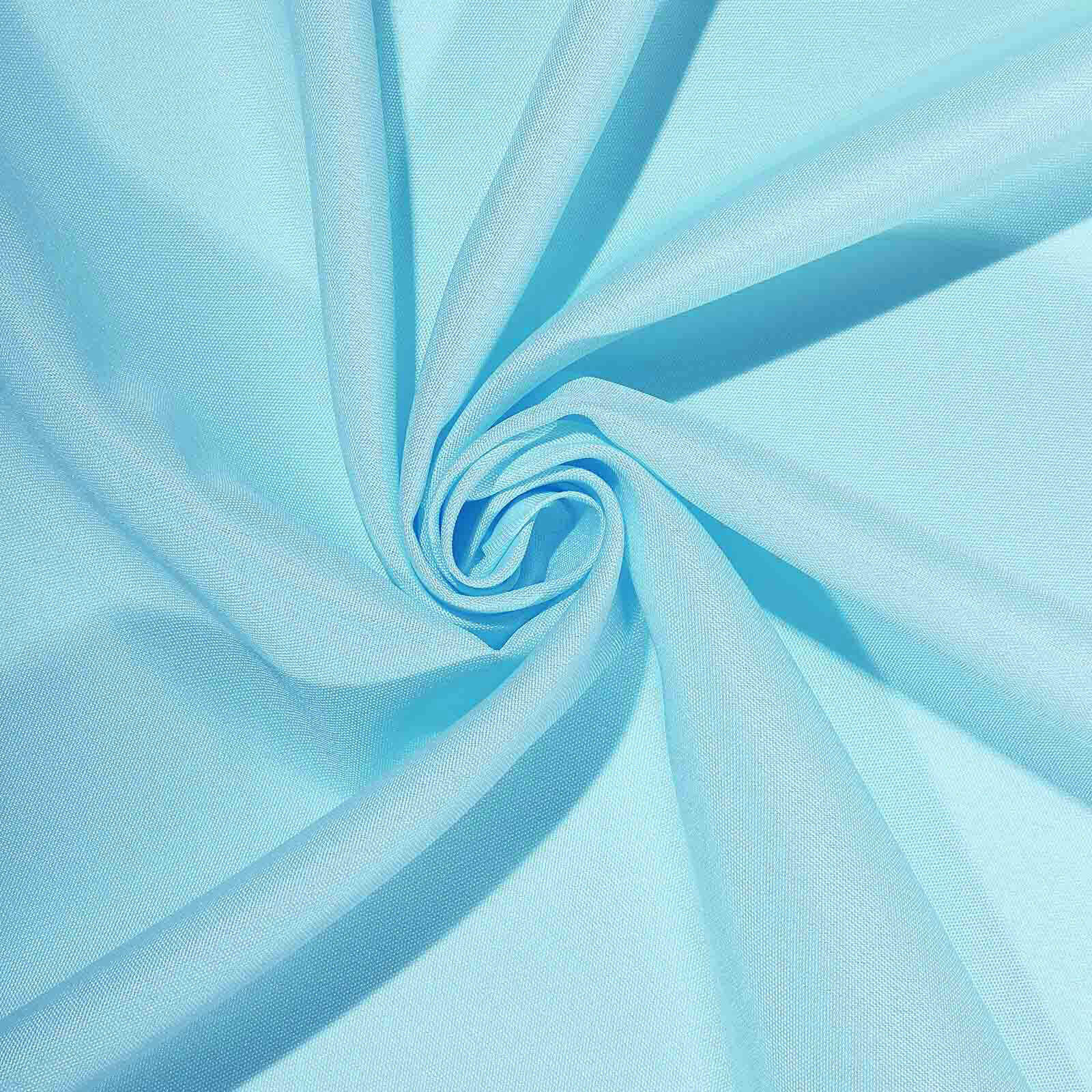 Polyester 90"x90" Table Overlay Square Tablecloth Light Blue - Wrinkle-Resistant & Durable Table Cover