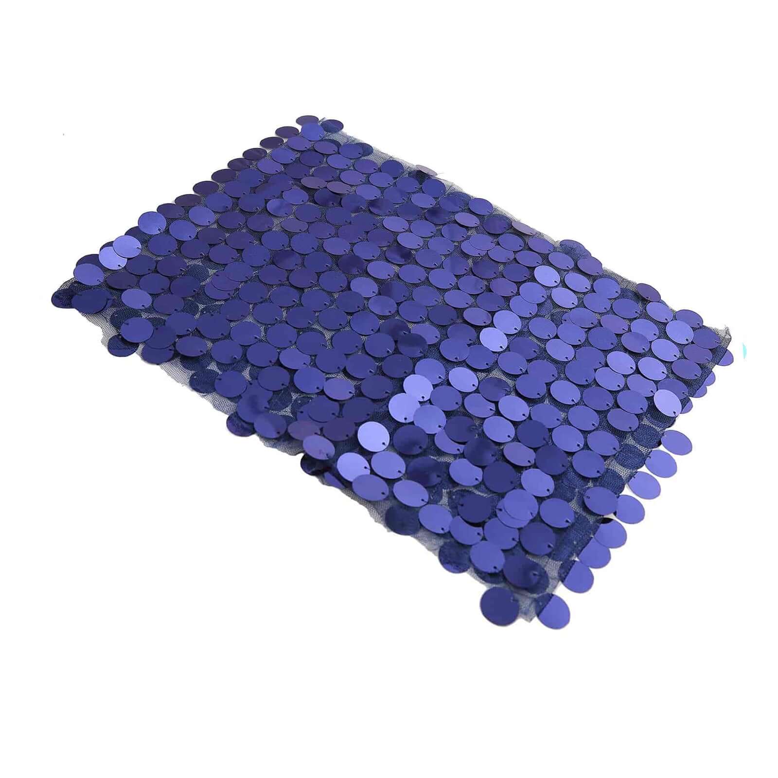 5 Pack Big Payette Sequin 13"x10" Chair Sash Bands Navy Blue - Stylish Glittering Decor for Weddings & Gatherings
