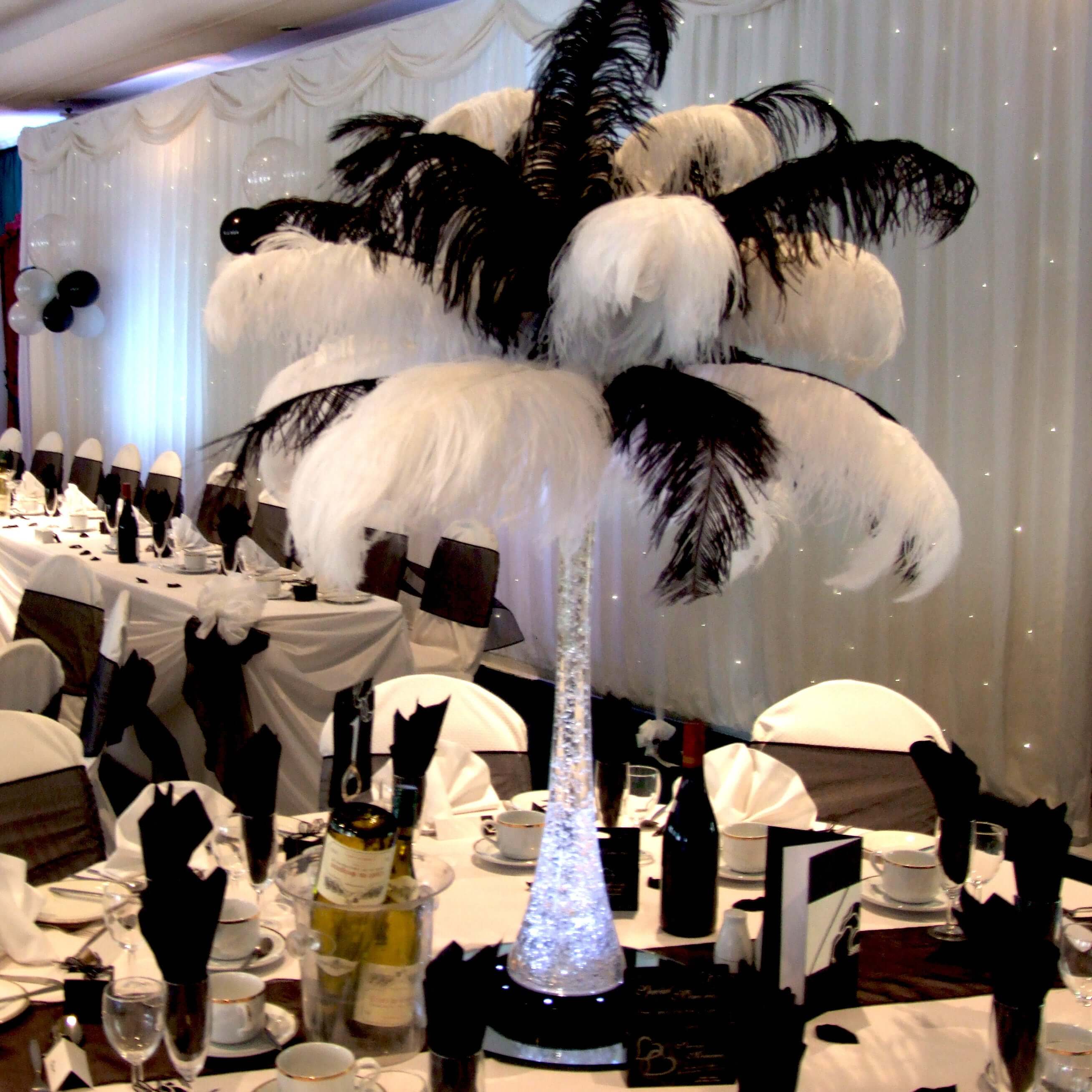 12 Pack 13"-15" White Natural Plume Real Ostrich Feathers, DIY Centerpiece Fillers