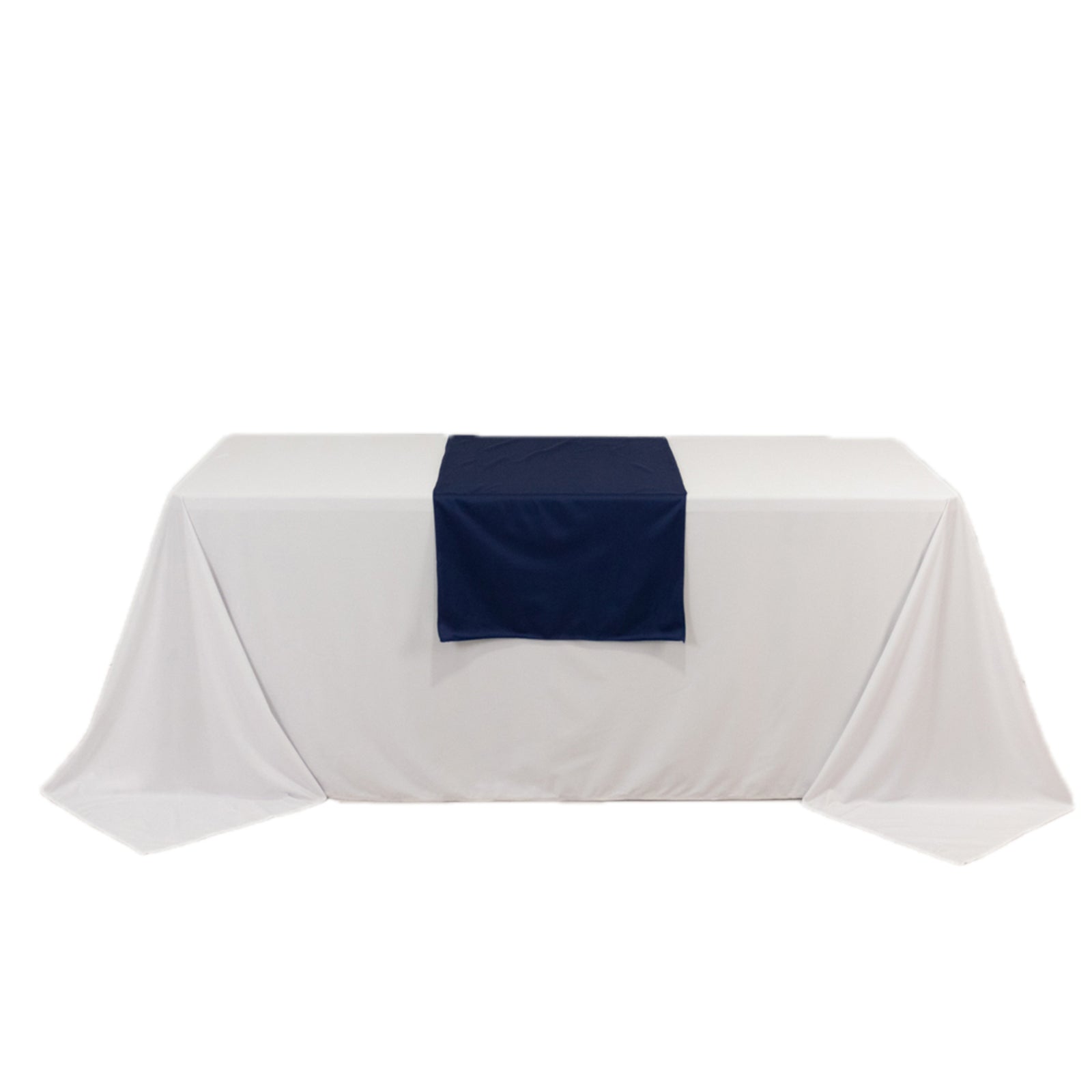 Wide Polyester 24"x72" Table Runner Navy Blue - Durable Trade Show Table Linen