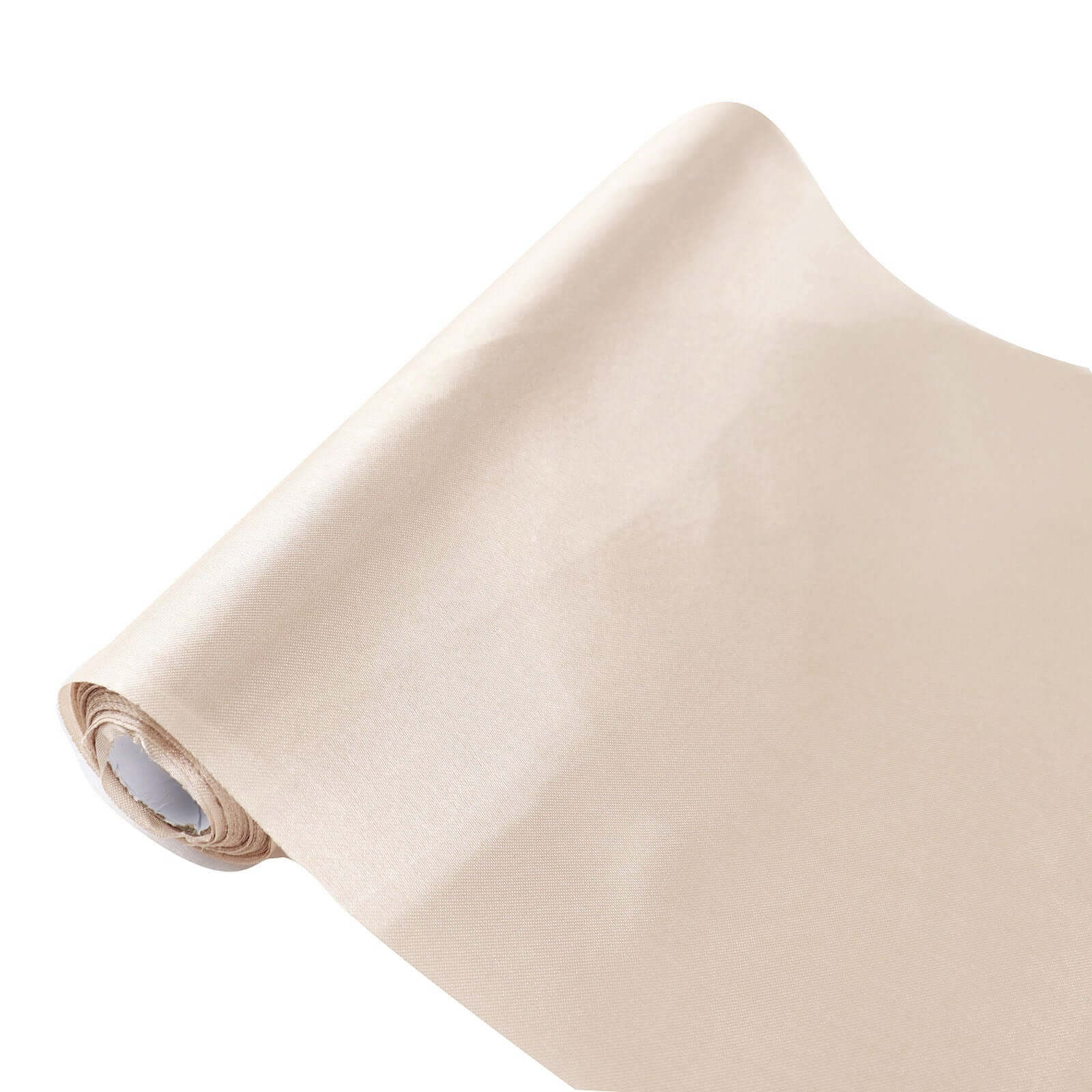 12"x10yd Beige Satin Fabric Bolt, DIY Craft Wholesale Fabric