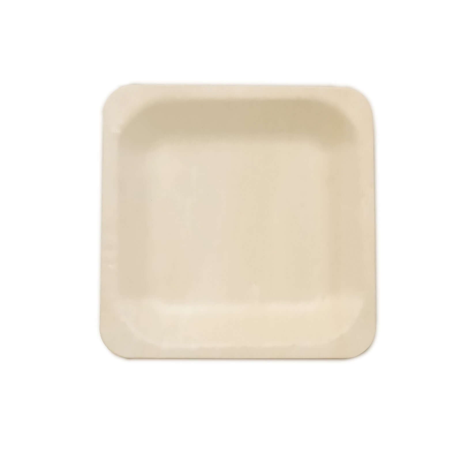 25 Pack 6" Square Eco Friendly Birchwood Wooden Dessert, Appetizer Plates