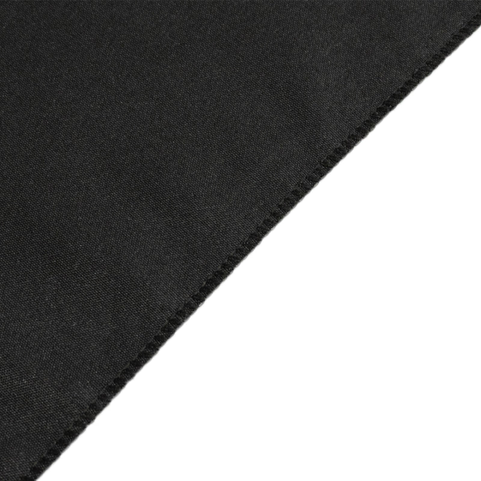 Fitted Polyester 72"x24"x30" Rectangle Tablecloth Black - Perfect Fit for Special Size Tables