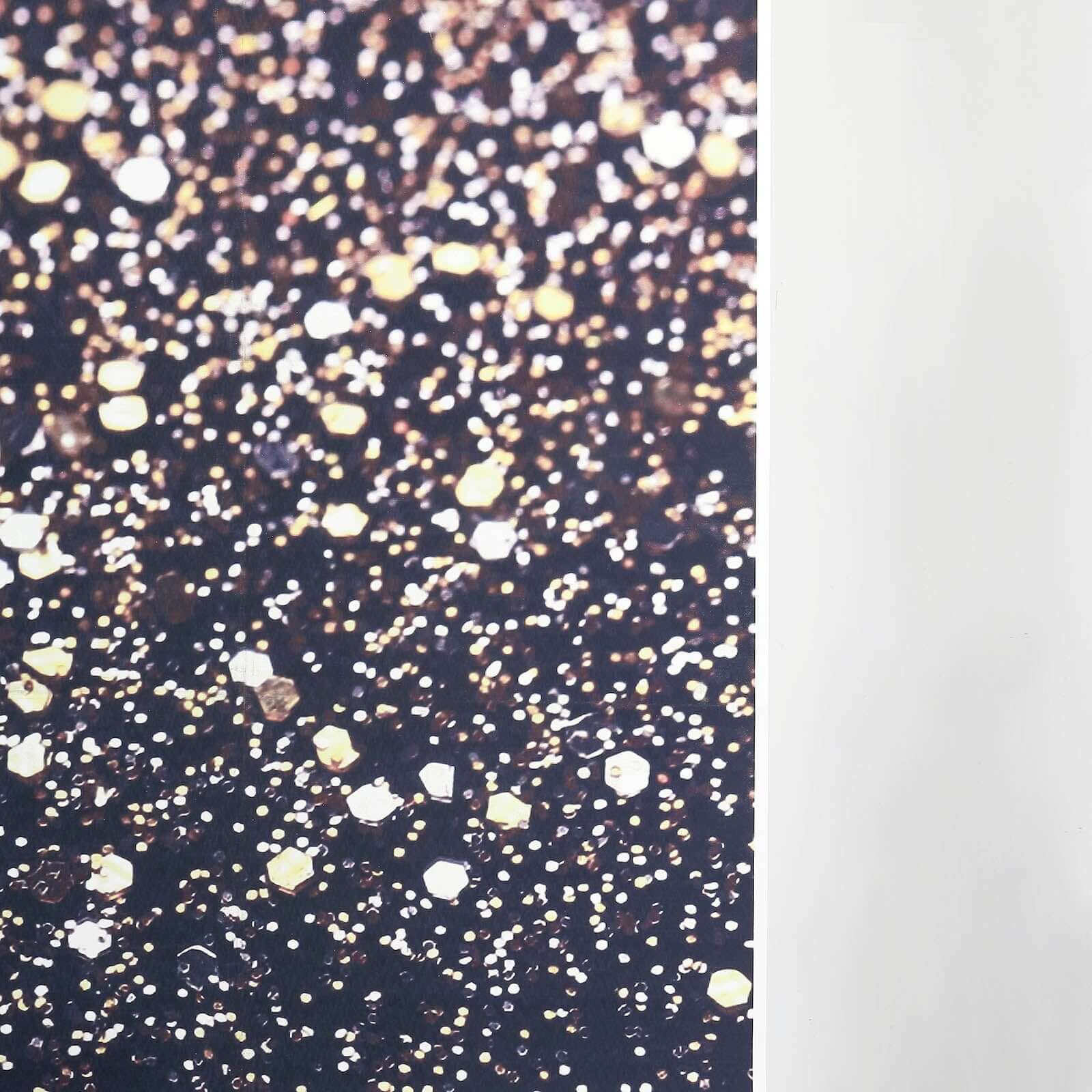 8ftx8ft Black Gold Glitter Print Vinyl Photo Shoot Backdrop
