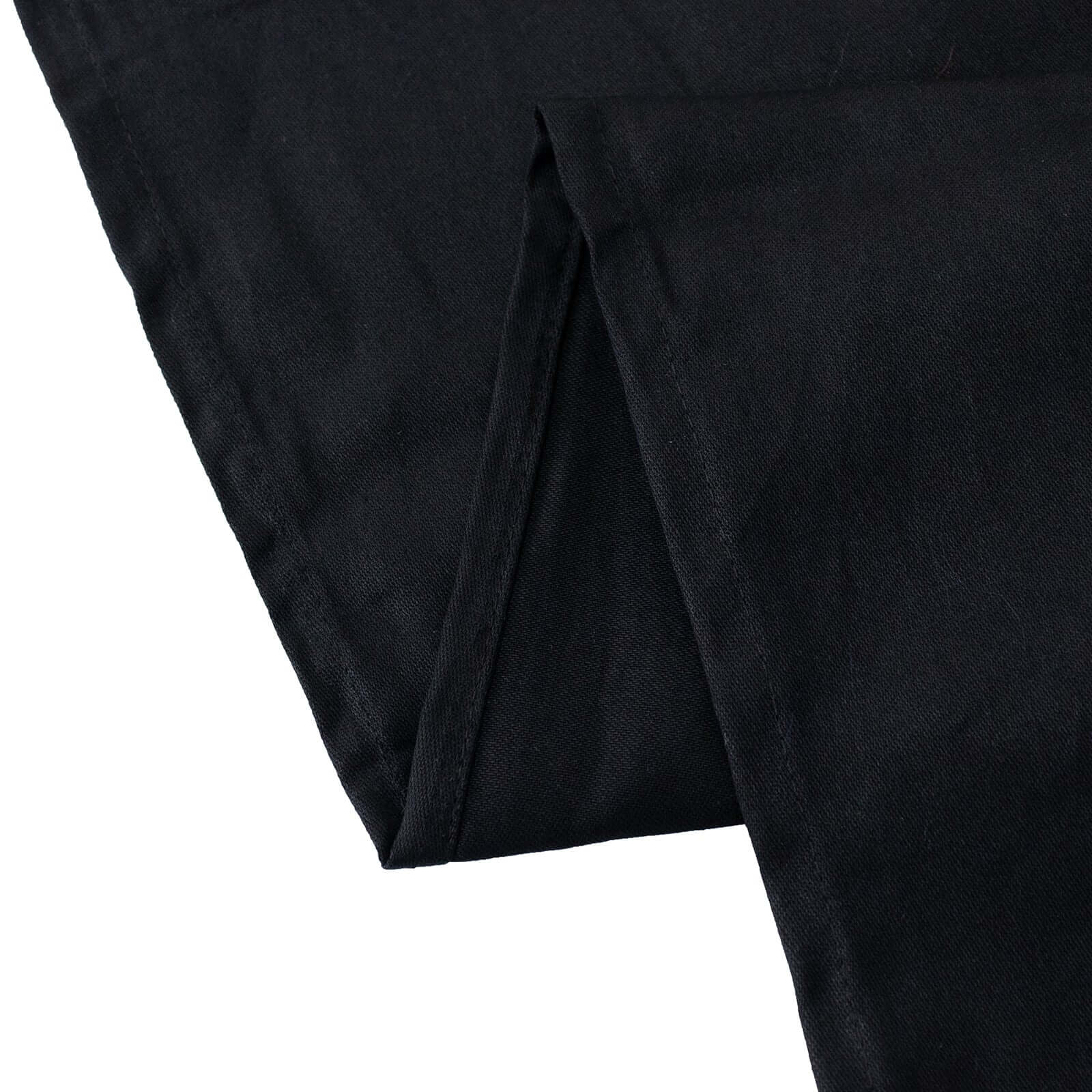 100% Cotton 90"x132" Rectangle Tablecloth Black Linen - Seamless, Soft & Breathable Table Cover