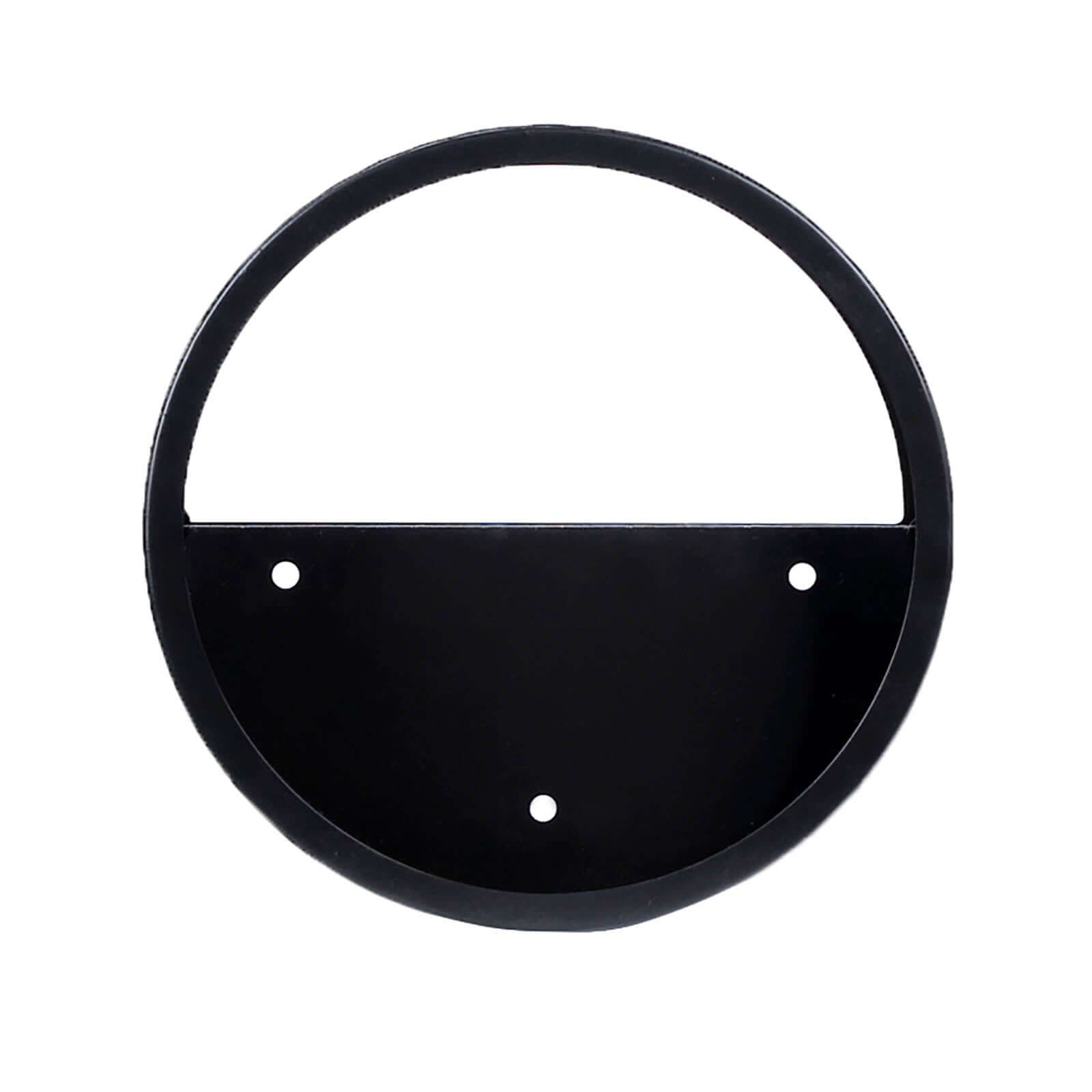 Set of 3 Black Half Moon Wall Planters, Round Metal Wall Hanging Planter, Modern Indoor Outdoor Terrarium - 6",8",12"