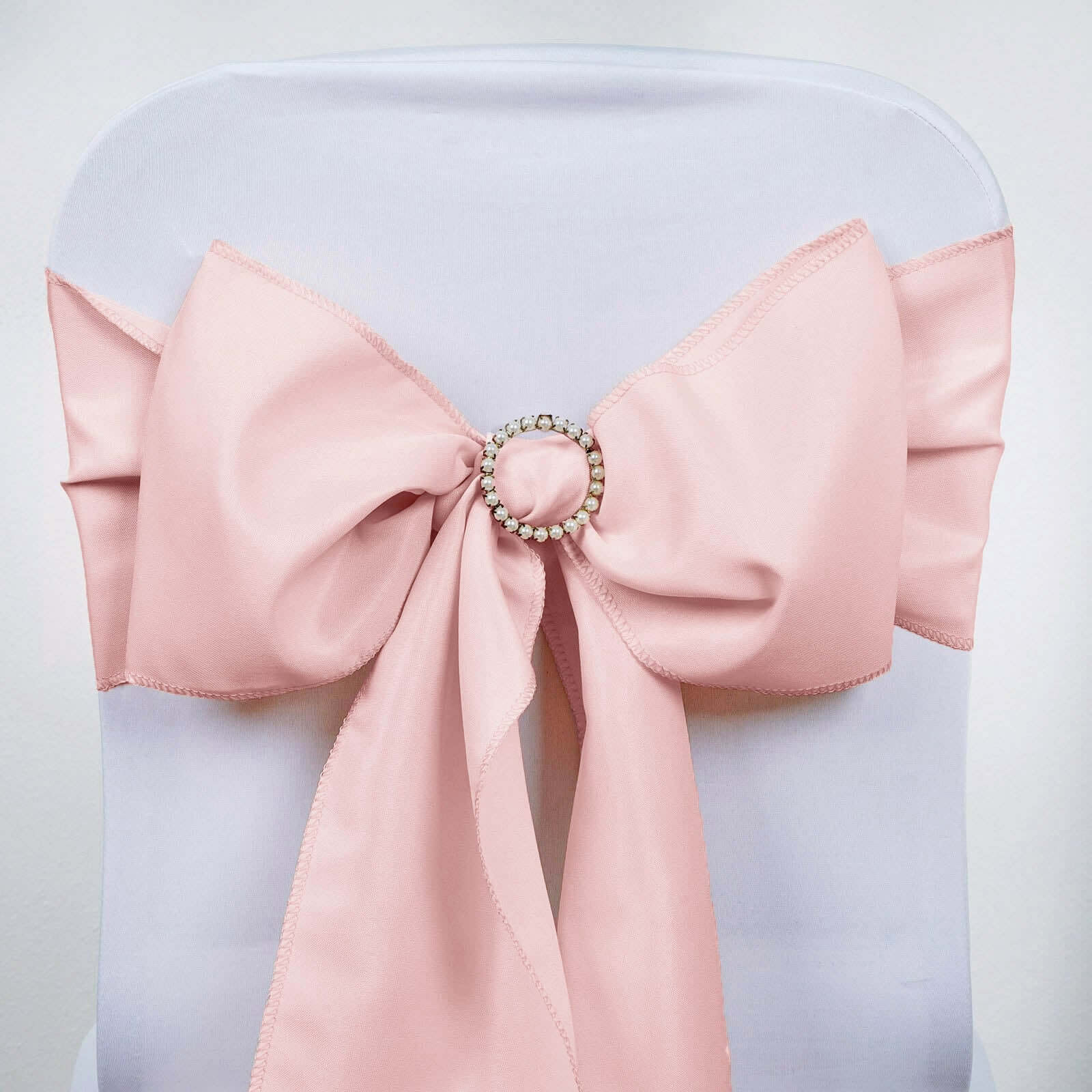 5 Pack Polyester Chair Sashes Blush 6"x108"