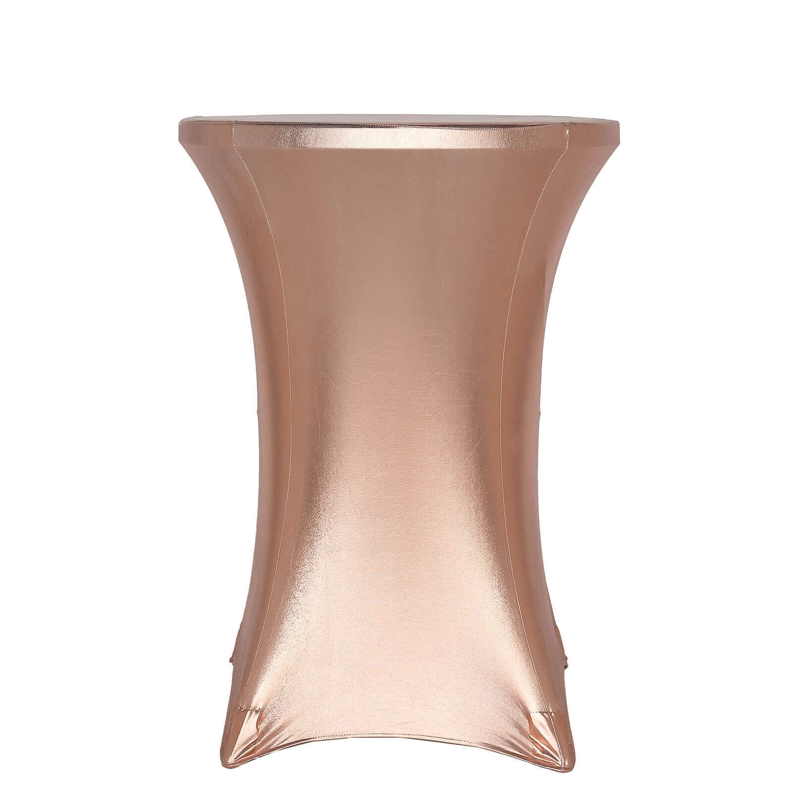 Metallic Spandex 32" Fitted Round Cocktail Table Cover Blushighboy Tablecloth - Stretch Fit & Water-Resistant
