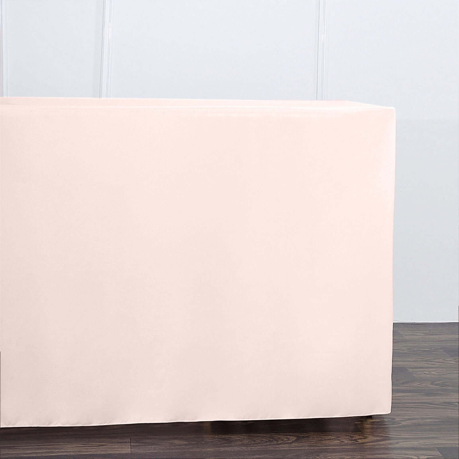 Fitted Polyester 72"x30" Rectangle Tablecloth Blush - Durable Table Cover