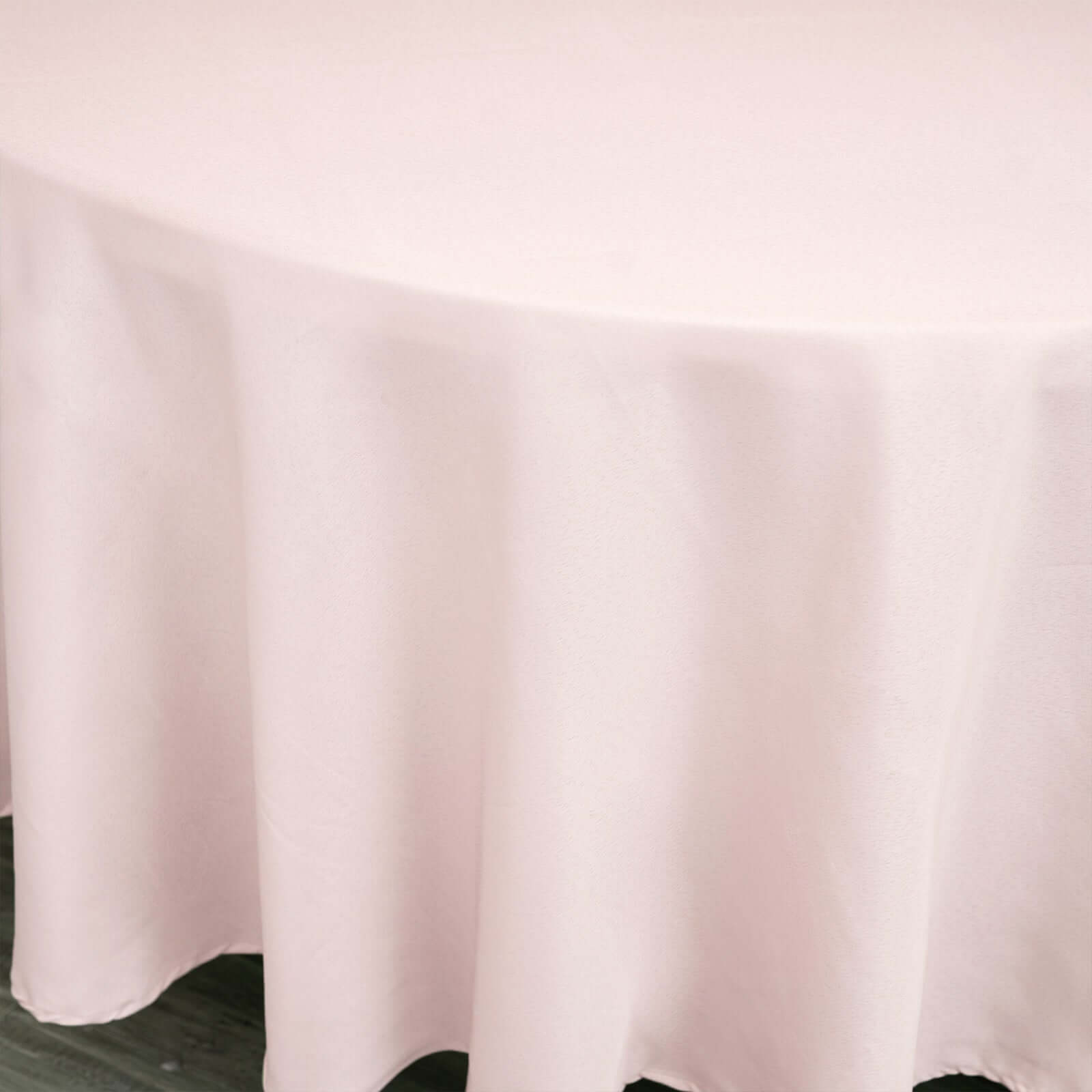 Polyester 108" Round Tablecloth Blush - Wrinkle-Resistant Table Cover