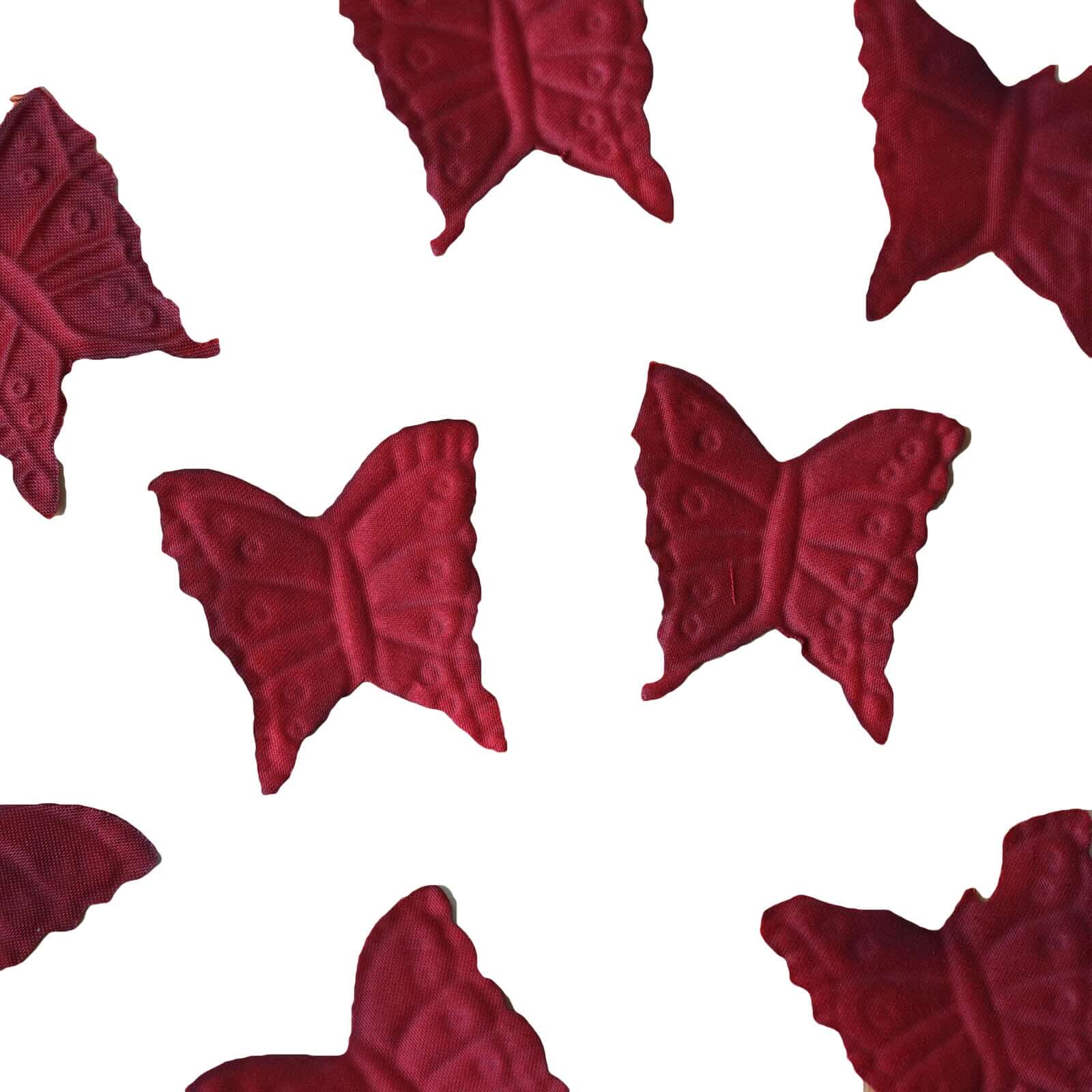 500-Pack Butterfly Scatters Burgundy Silk Confetti - Decorative Party Table Accents