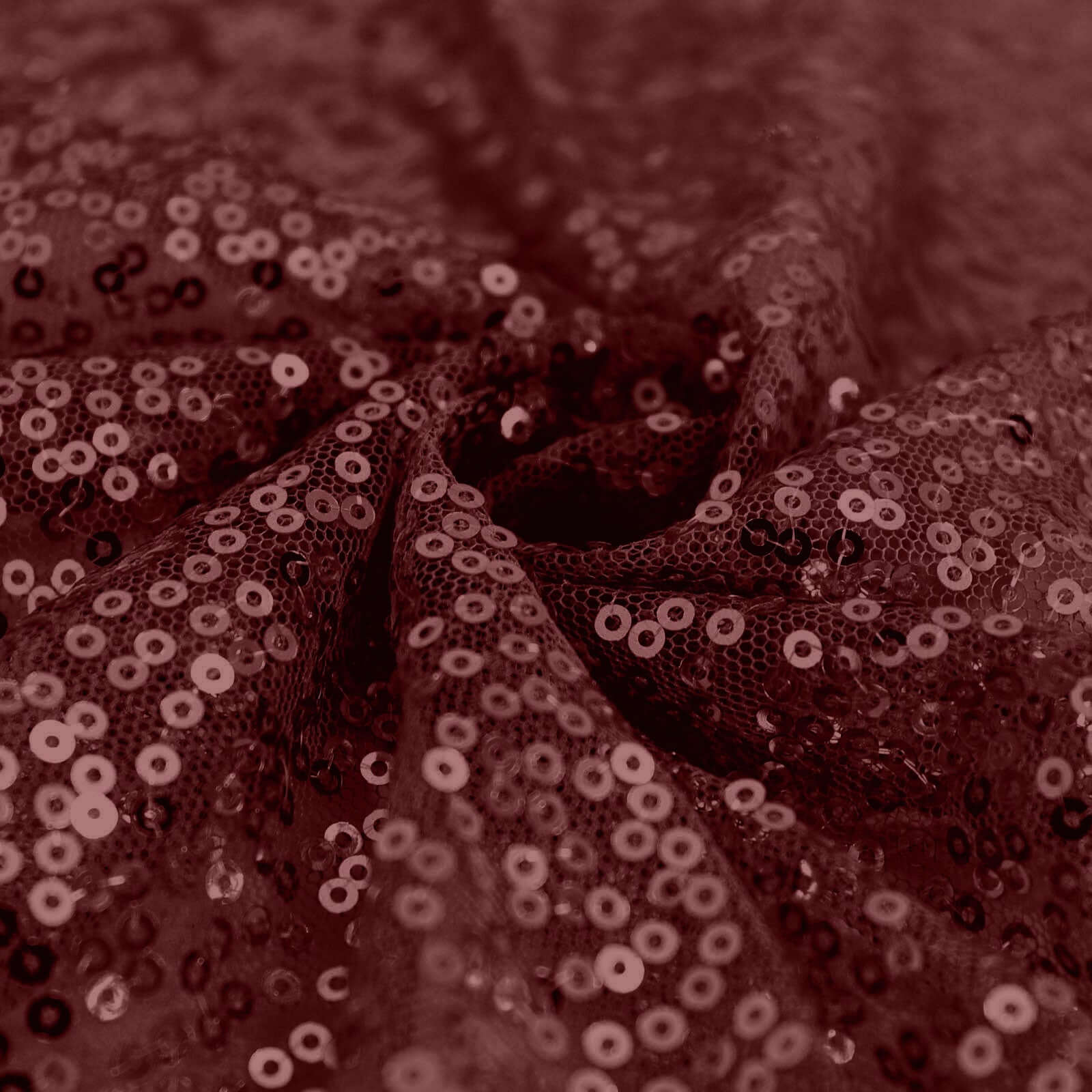 Sequin 120" Round Tablecloth Burgundy - Seamless Glittering Table Cover