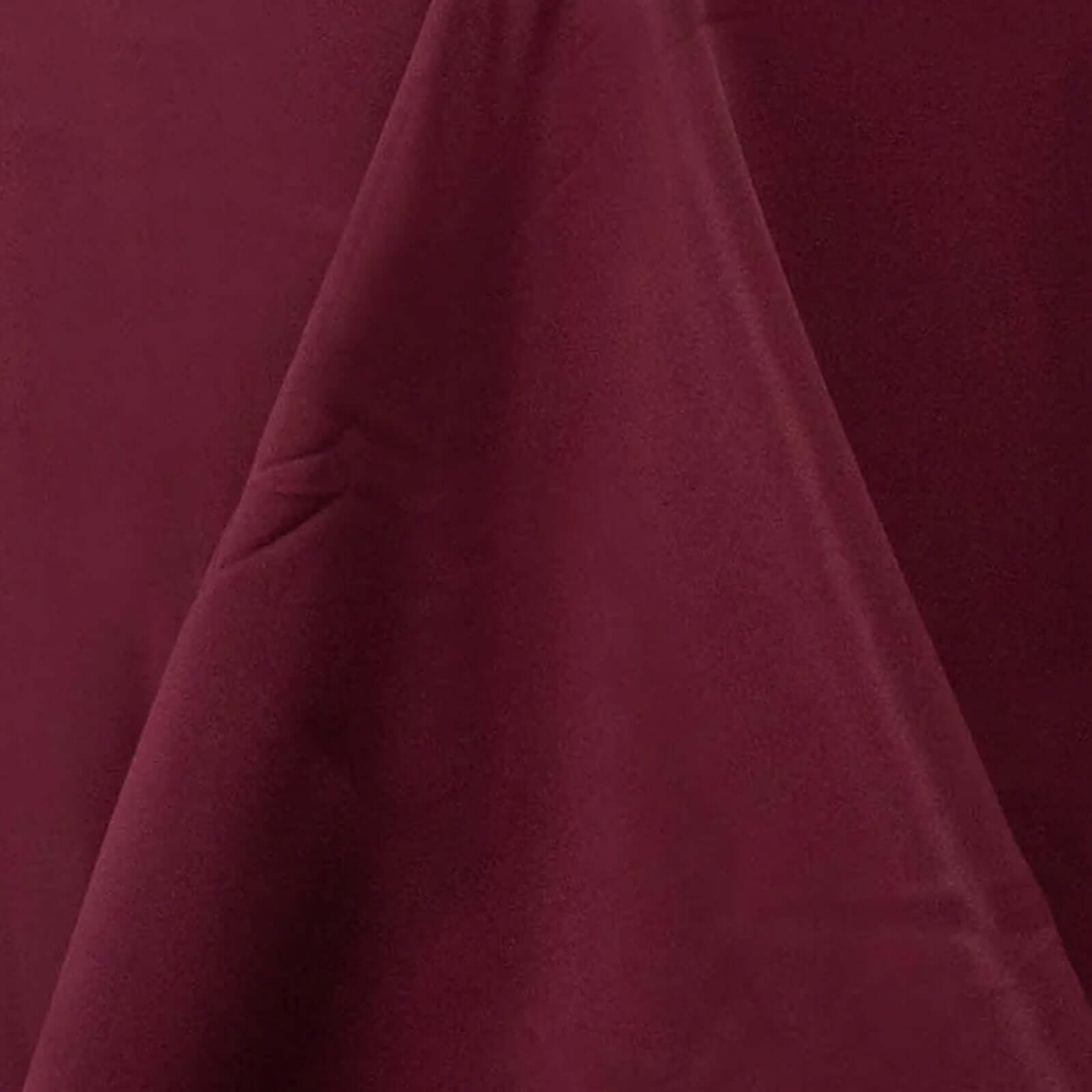 Premium Polyester 90"x156" Rectangle Tablecloth Burgundy - Seamless 220GSM Stain-Resistant Table Cover