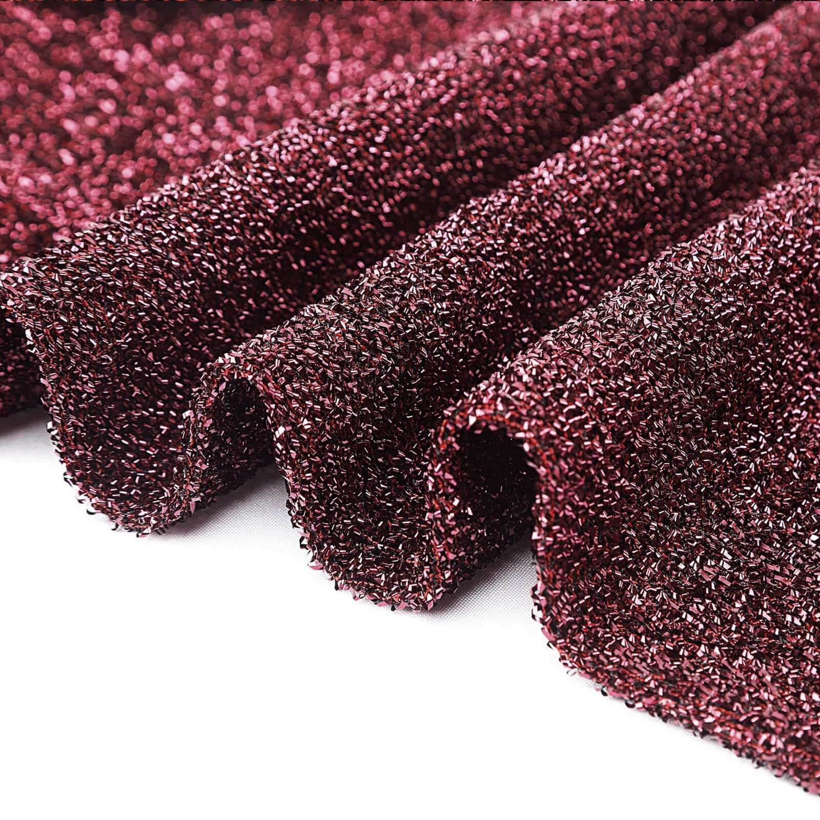 20ftx10ft Burgundy Metallic Shimmer Tinsel Event Curtain Drapes, Backdrop Event Panel