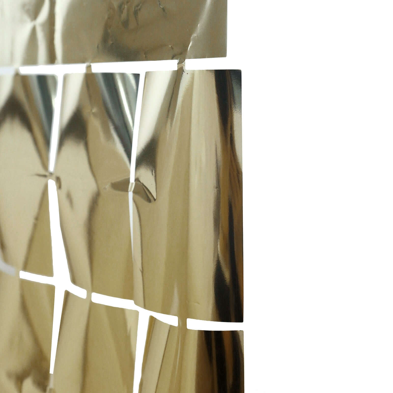 Shiny Champagne Metallic Foil Rectangle Curtain Party Backdrop Door Window Curtain - 3ftx6.5ft