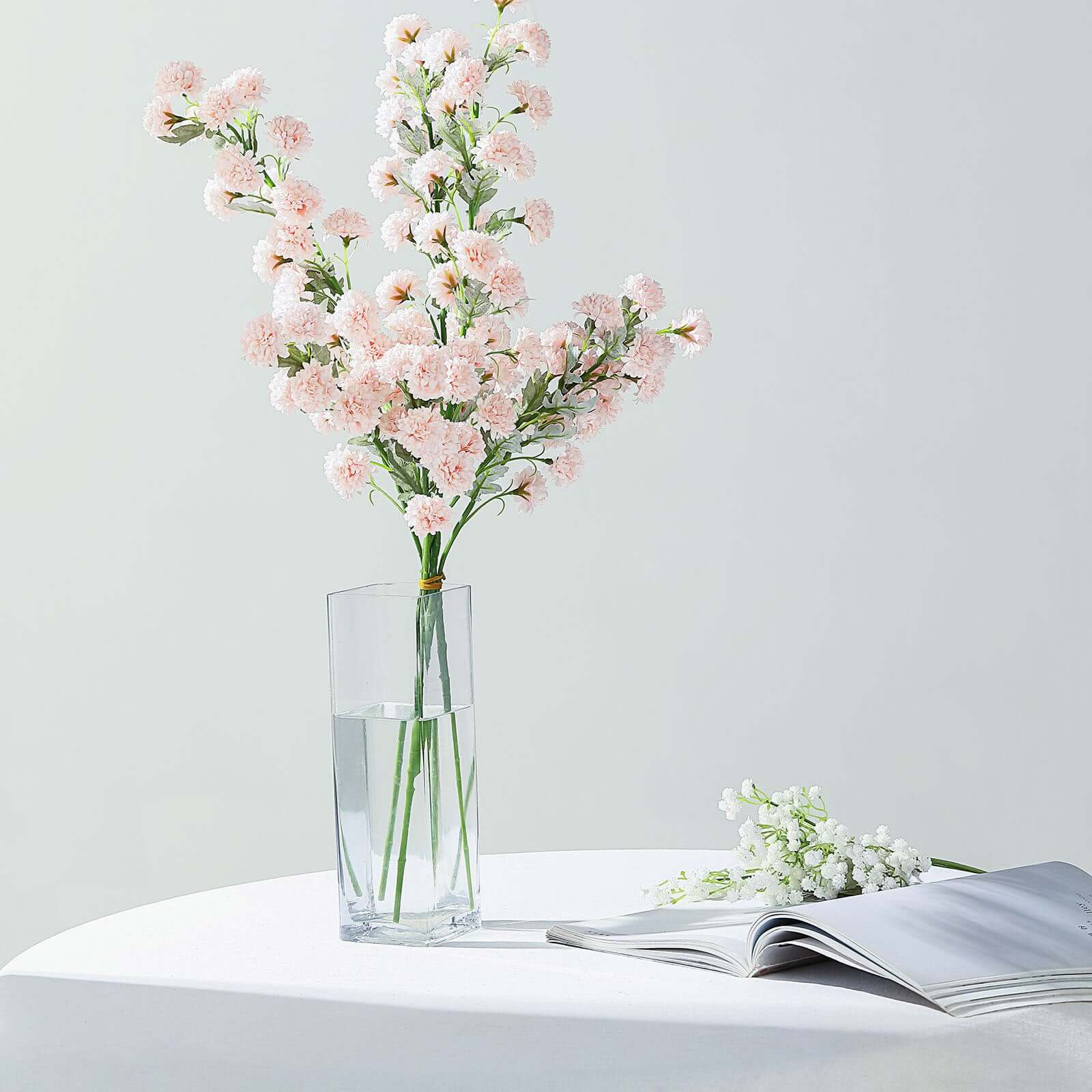 2 Bushes 33" Blush Artificial Chrysanthemum Mum Flower Bouquets