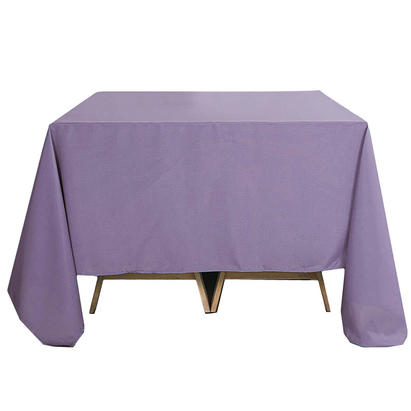 Polyester Square 90"x90" Tablecloth Violet Amethyst - Wrinkle-Resistant & Durable Table Cover