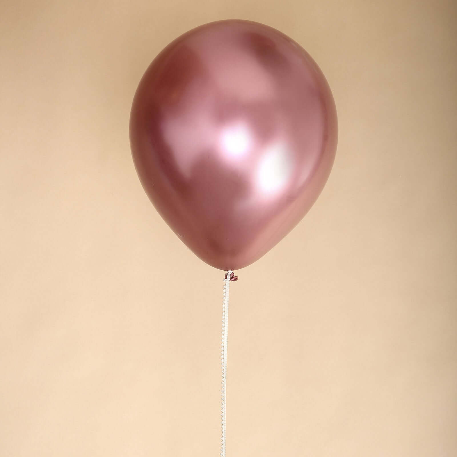 5 Pack 18" Metallic Chrome Pink Latex Helium or Air Party Balloons