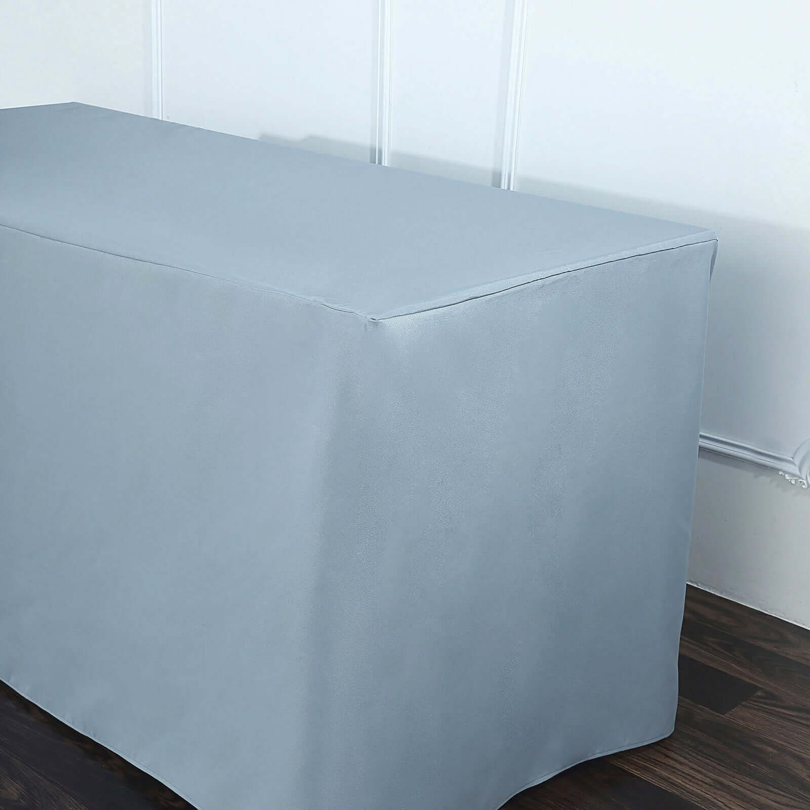 Fitted Polyester 72"x30" Rectangle Tablecloth Dusty Blue - Durable Table Cover
