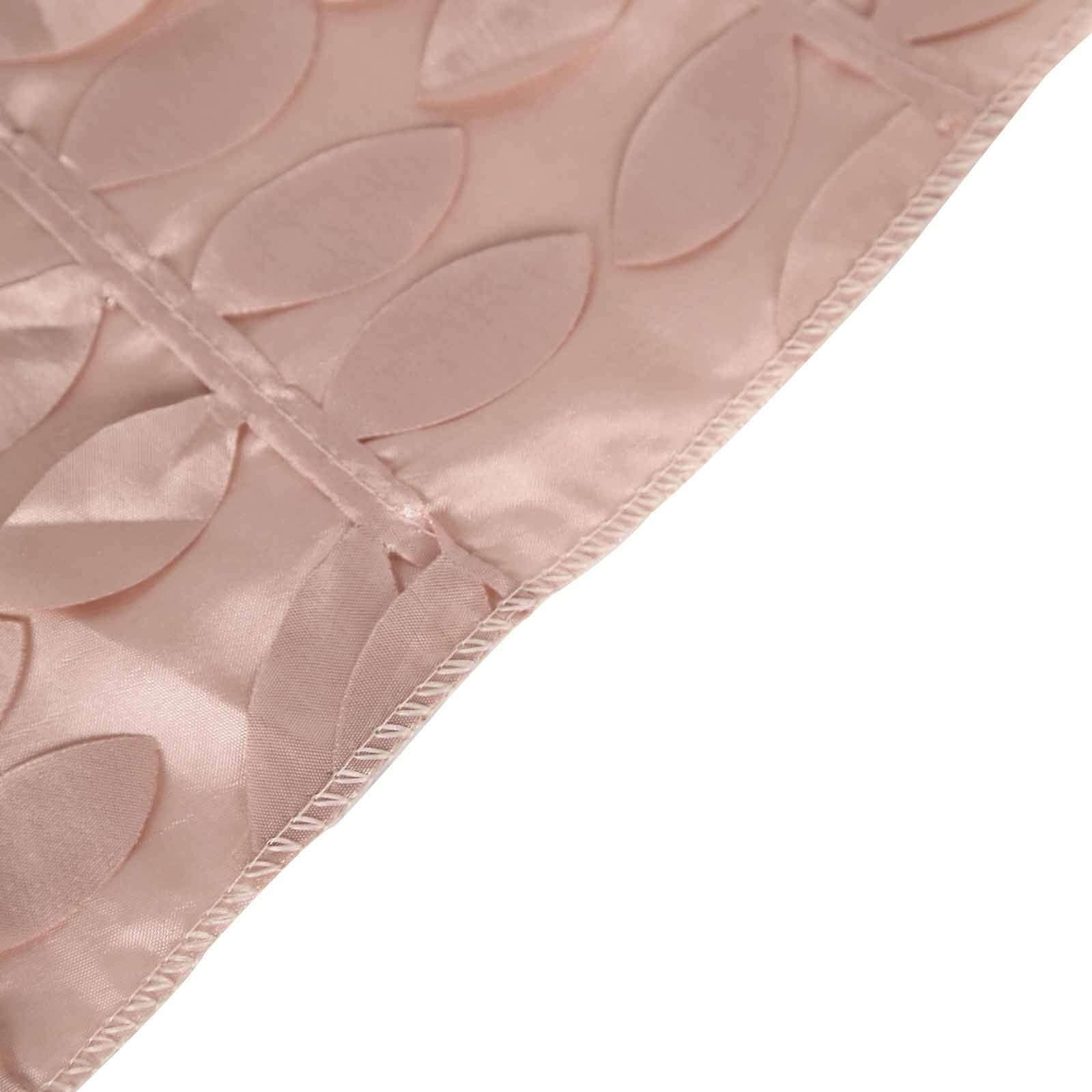 Taffeta 90"x132" Rectangle Tablecloth Dusty Rose | 3D Leaf Petal Design Seamless Table Cover